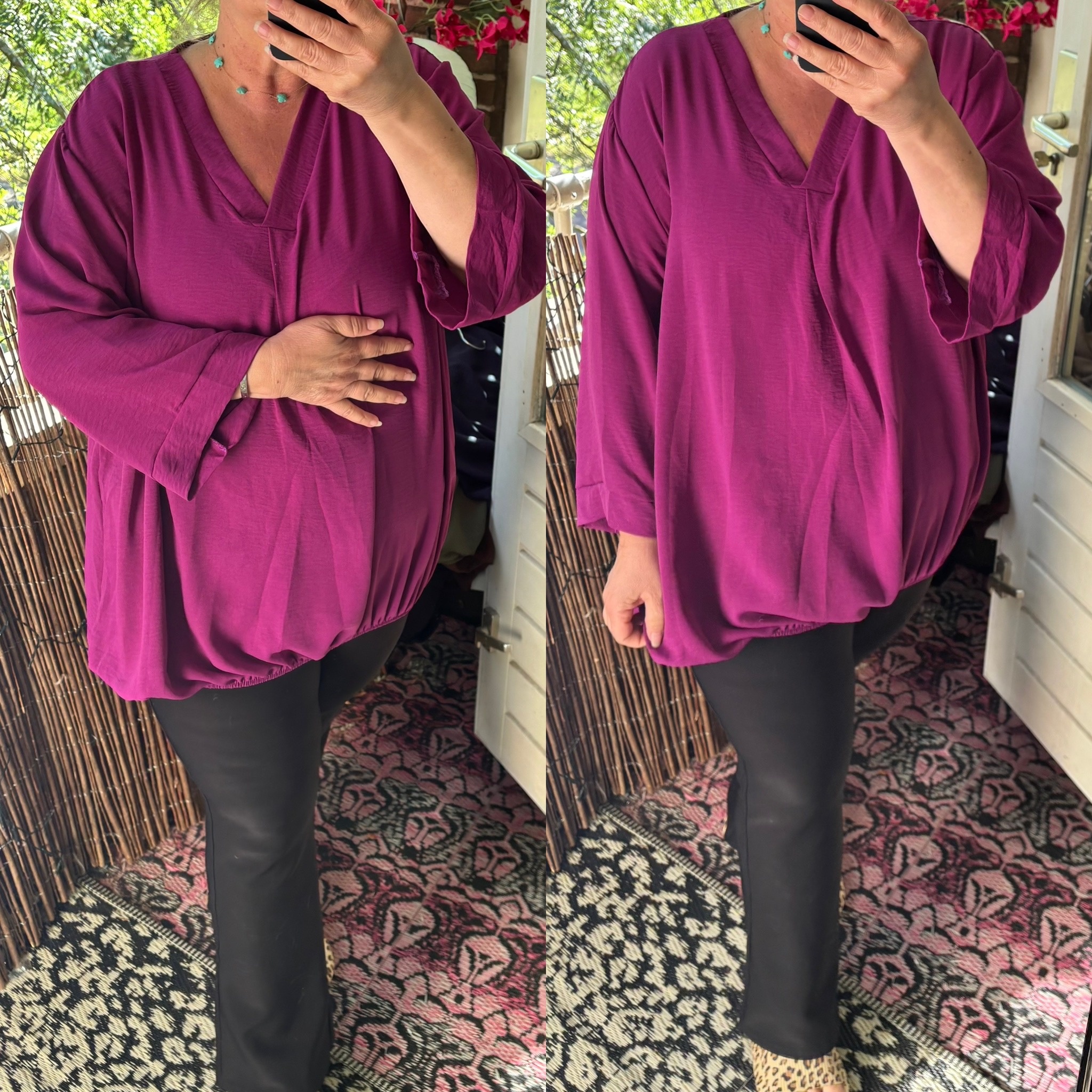 BOHO V HALS LANGE MOUW MATEN 46 TOT 54