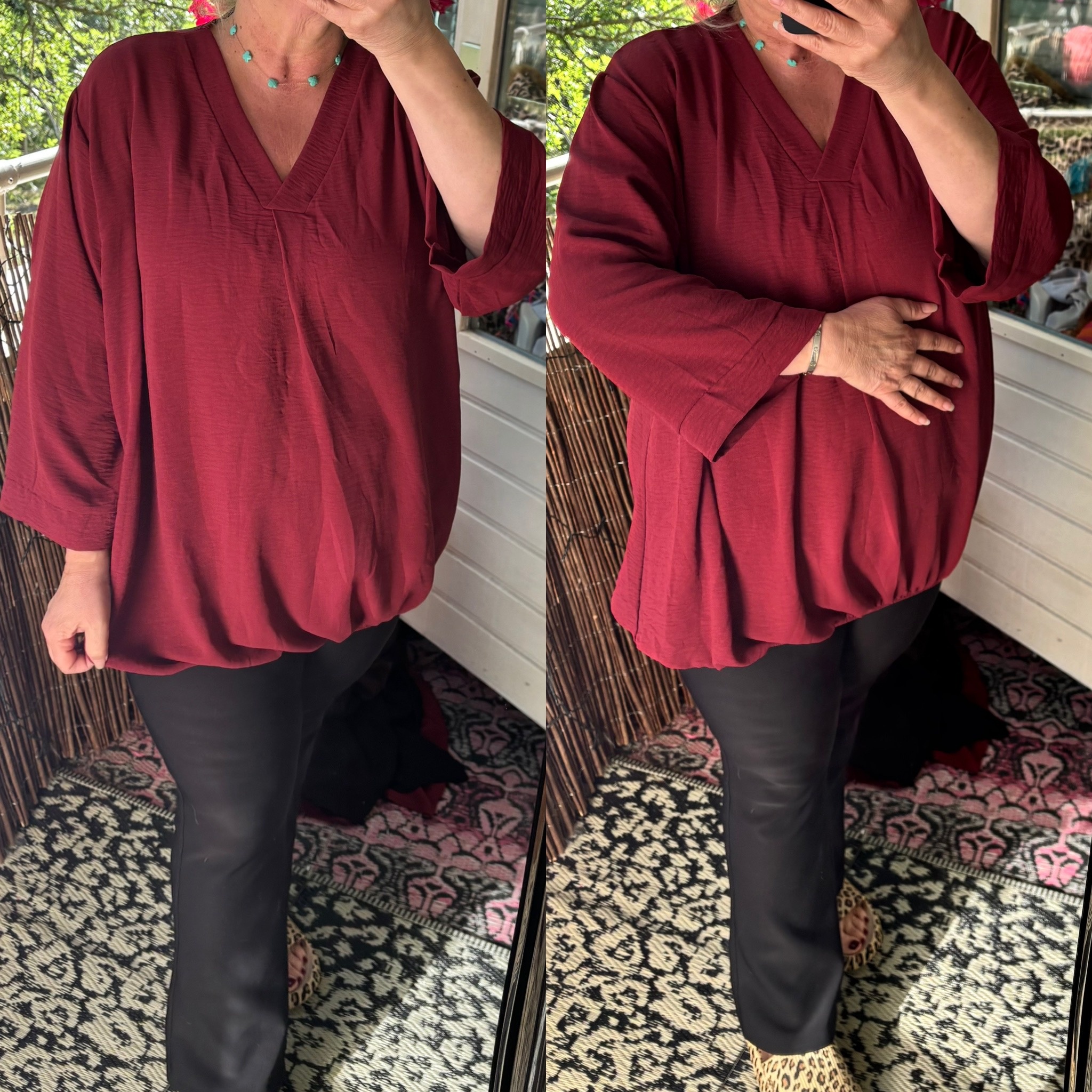 BOHO V HALS LANGE MOUW MATEN 46 TOT 54