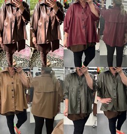 LEATHER LOOK HIP MATEN 44 TOT 54/56
