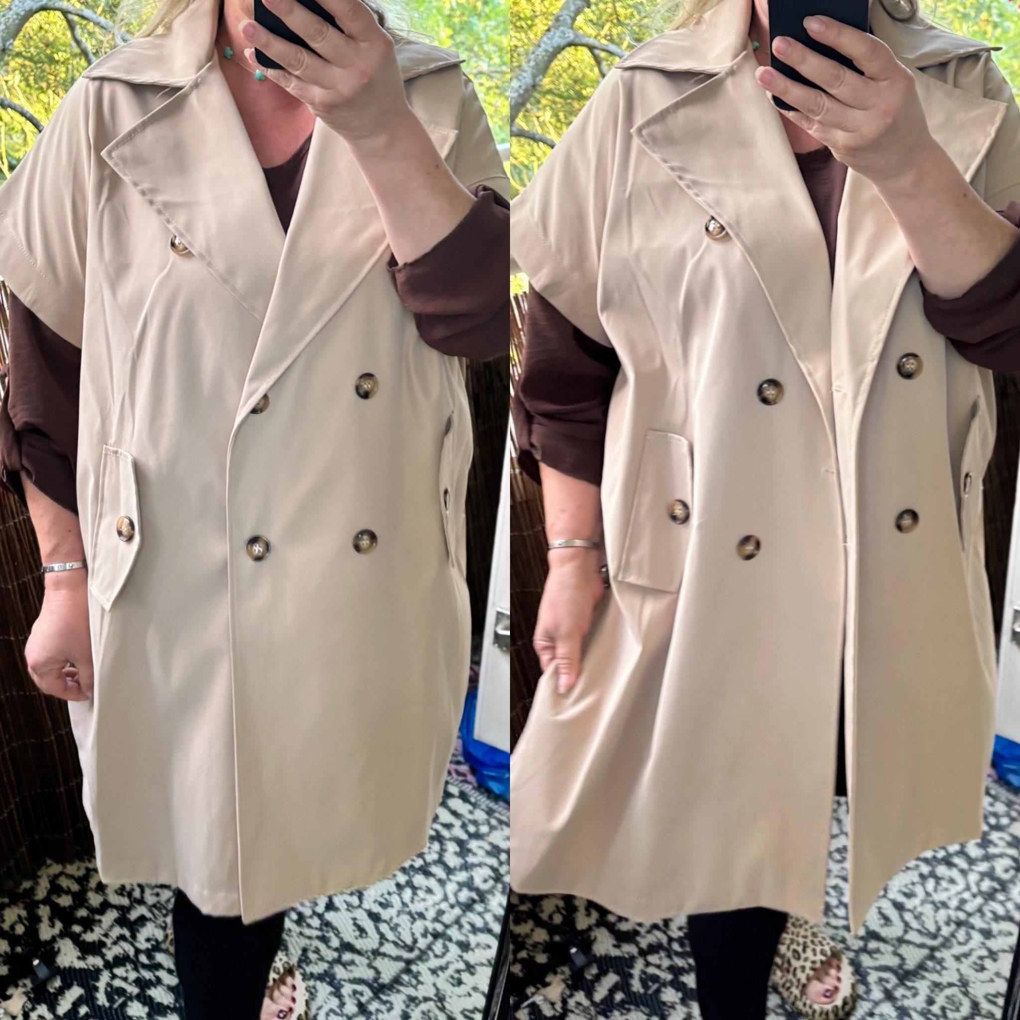 TRENCHCOAT BODY WARMER IDEE MATEN 44 TOT 52