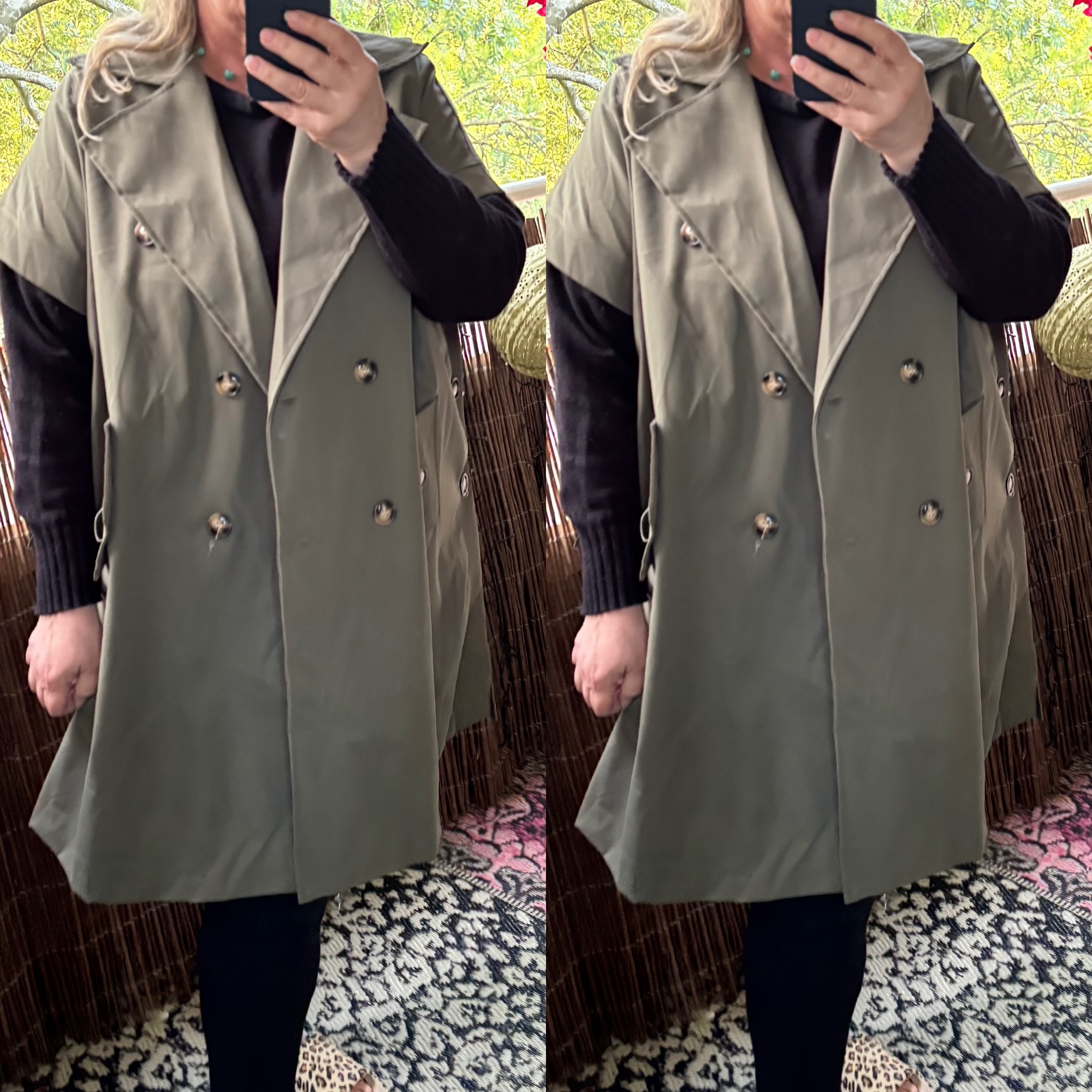 TRENCHCOAT BODY WARMER IDEE MATEN 44 TOT 52