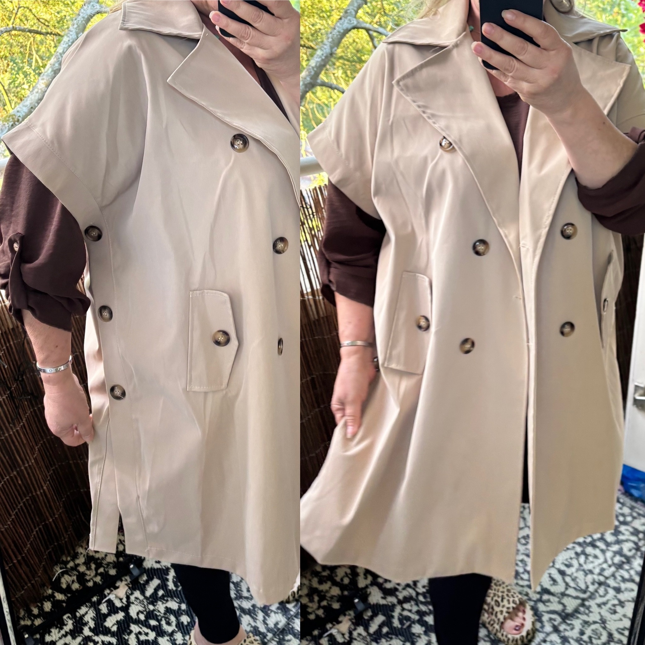 TRENCHCOAT BODY WARMER IDEE MATEN 44 TOT 52