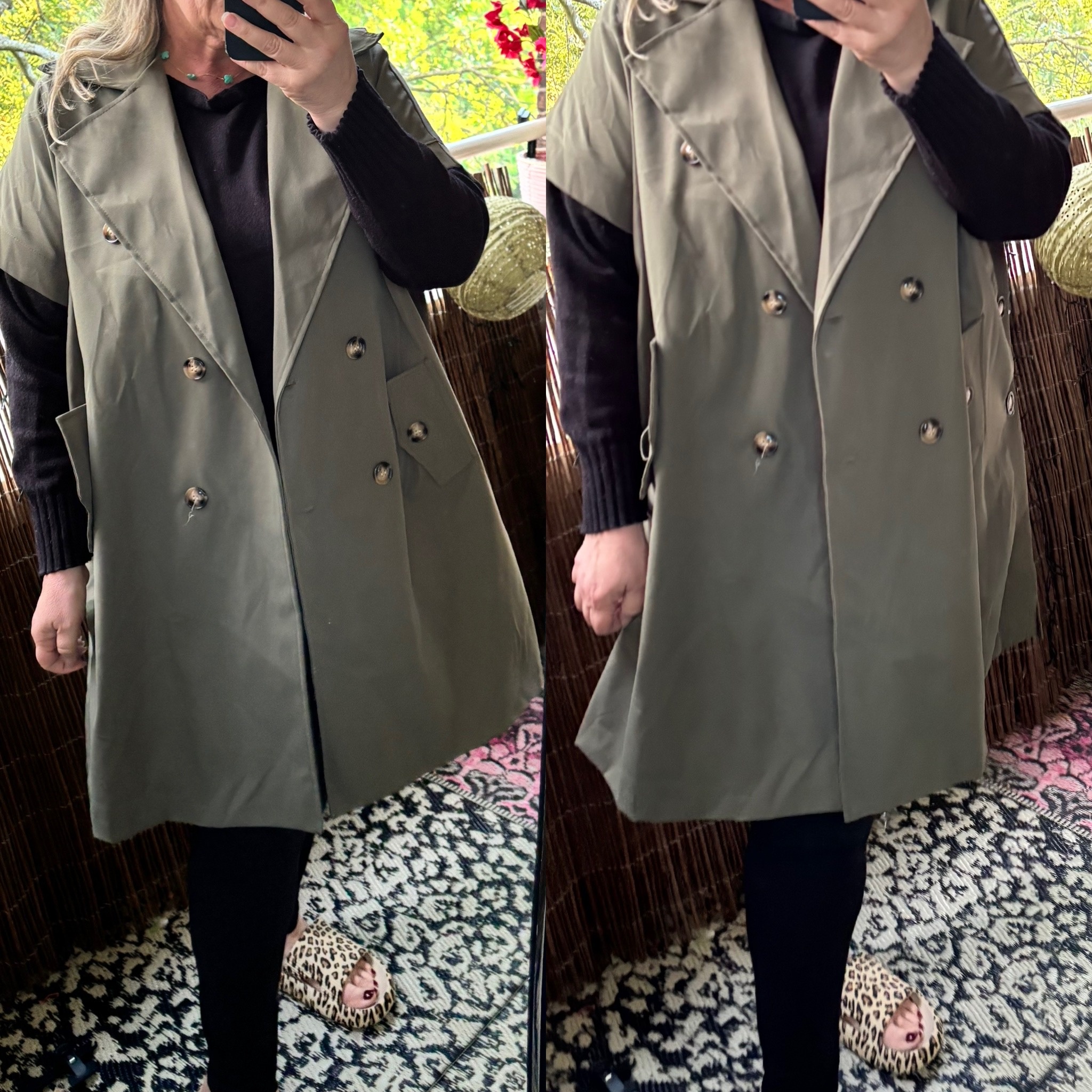 TRENCHCOAT BODY WARMER IDEE MATEN 44 TOT 52