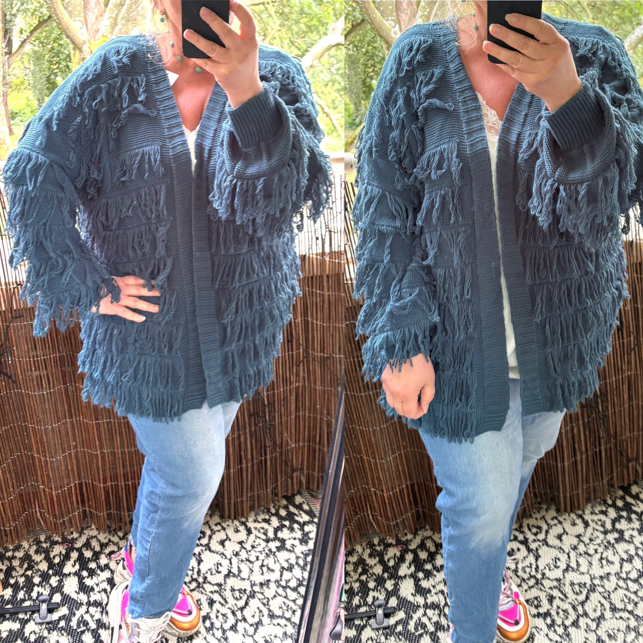 FRINGE VEST MATEN 44 TOT 50 KLEINE 52