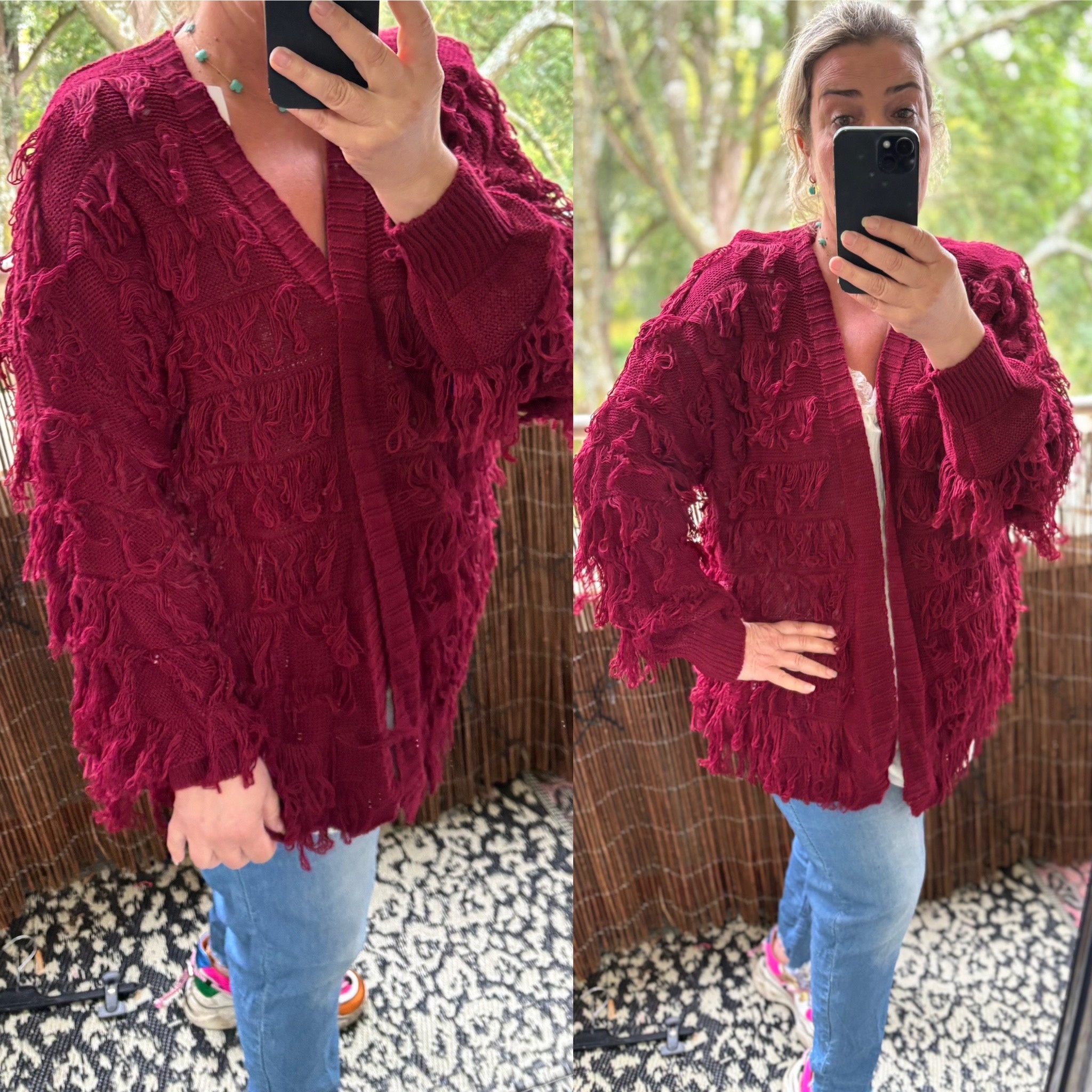 FRINGE VEST MATEN 44 TOT 50 KLEINE 52
