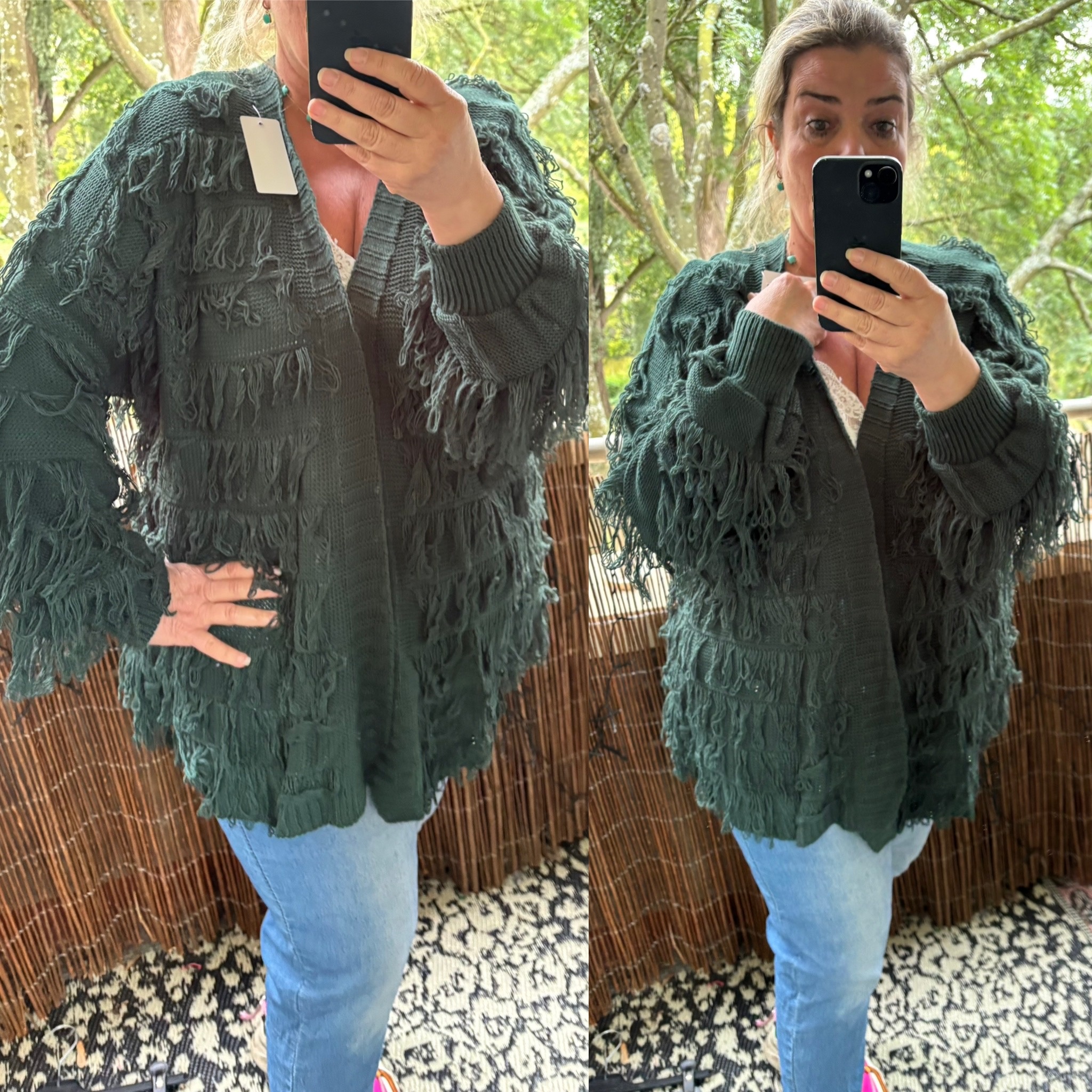 FRINGE VEST MATEN 44 TOT 50 KLEINE 52
