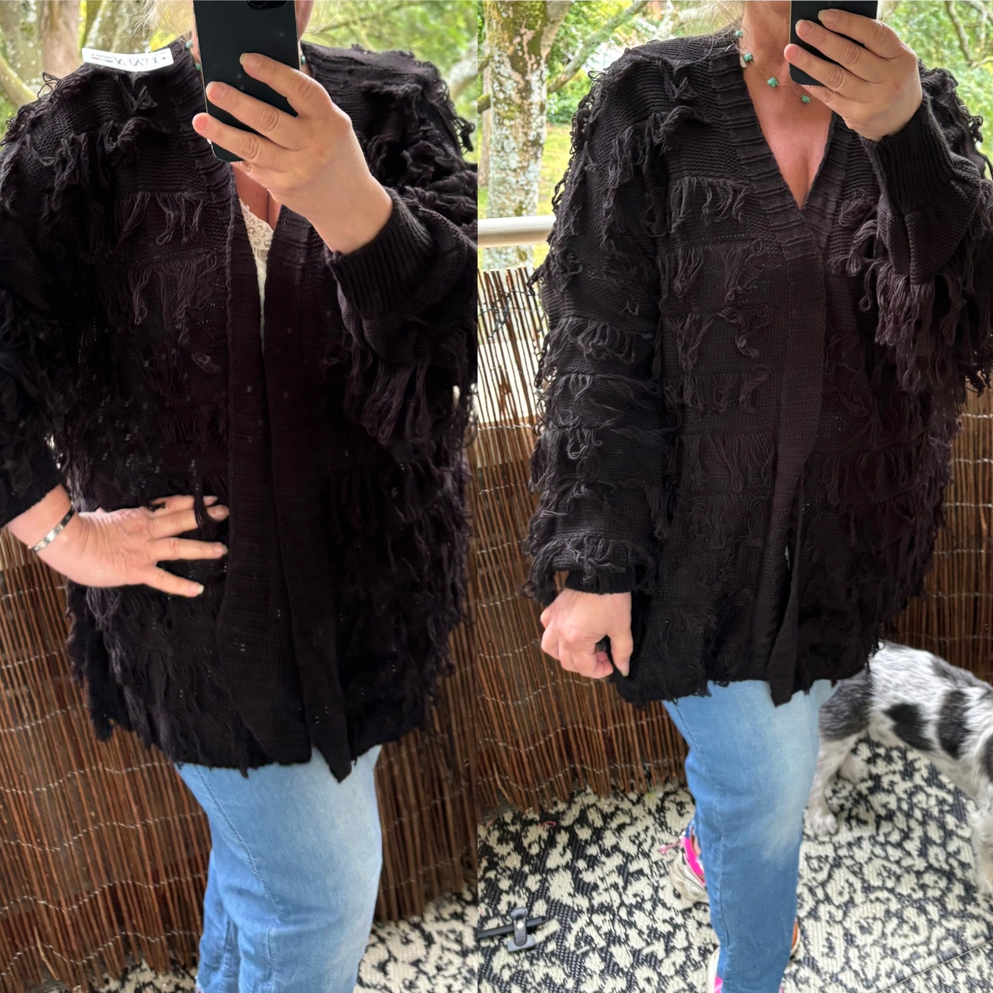 FRINGE VEST MATEN 44 TOT 50 KLEINE 52