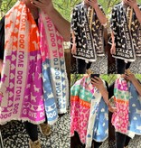 SHAWL ACRYL HAPPY IN 3 KLEUREN EN COMBI