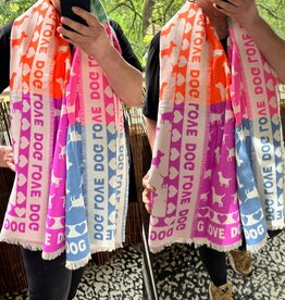 SHAWL ACRYL HAPPY IN 3 KLEUREN EN COMBI