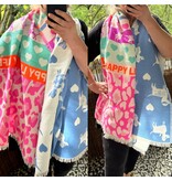SHAWL ACRYL HAPPY IN 3 KLEUREN EN COMBI