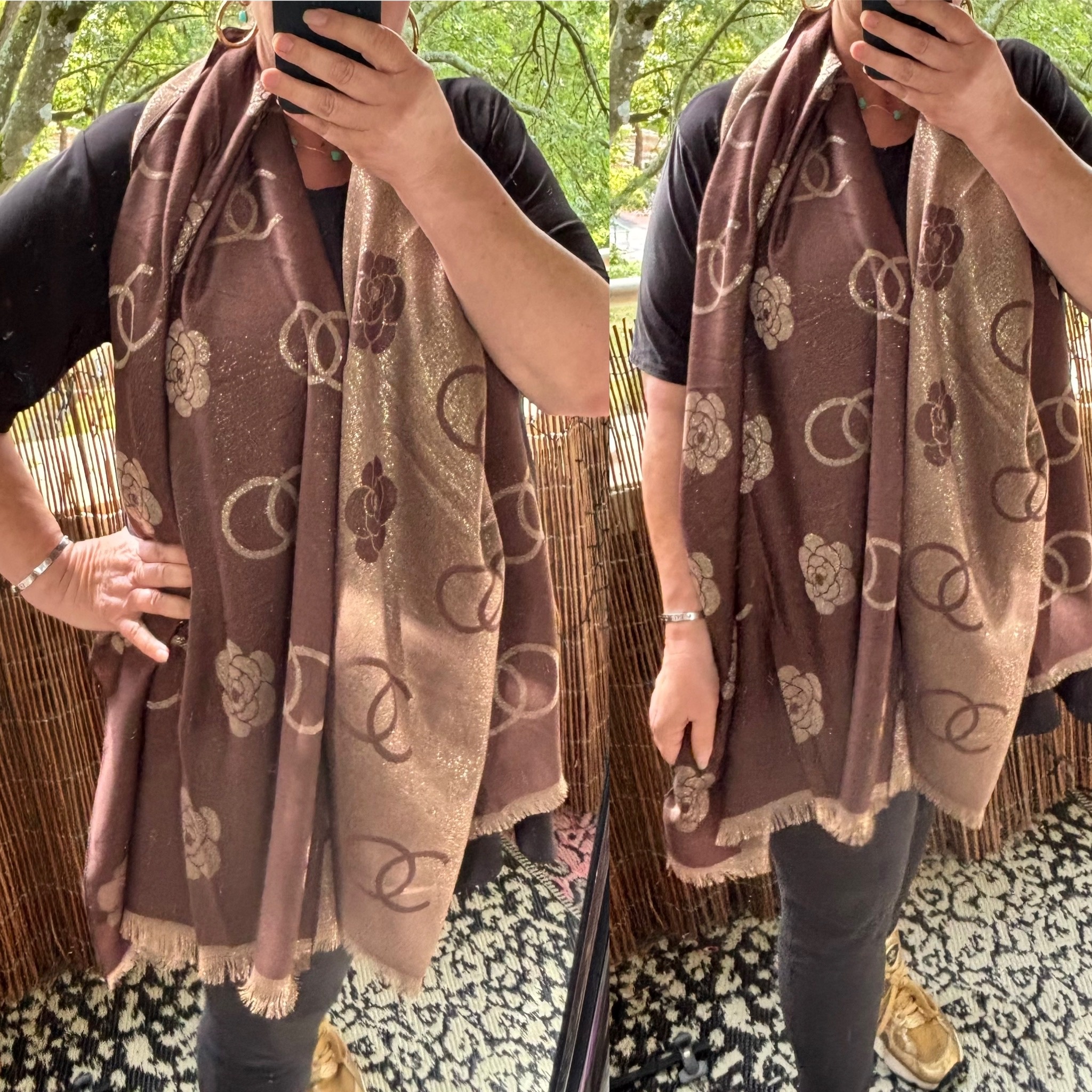 SHAWL CC  HEEL MOOI MET GOUD