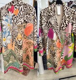 SUEDINE JAS LANGE BLAZER HAPPY MATEN 46 TOT 52