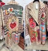 SUEDINE JAS LANGE BLAZER HAPPY MATEN 46 TOT 52