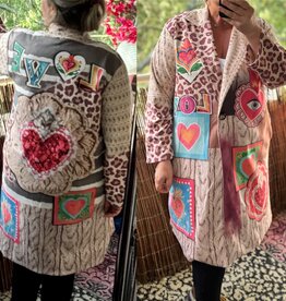 SUEDINE JAS LANGE BLAZER HAPPY  MATEN 46 TOT 52