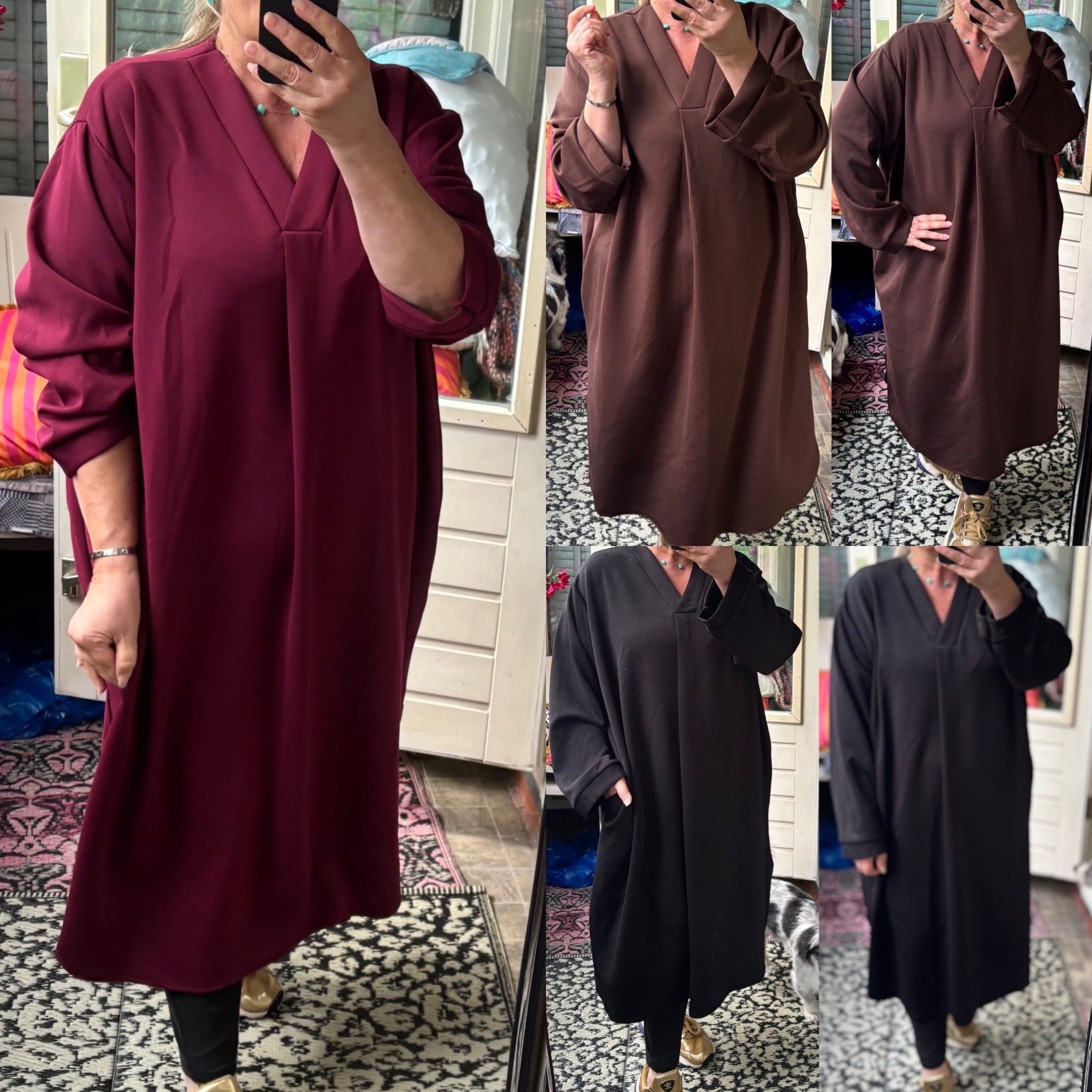 SWEATER DRESS BIG MATEN 50 TOT 56 RUIM