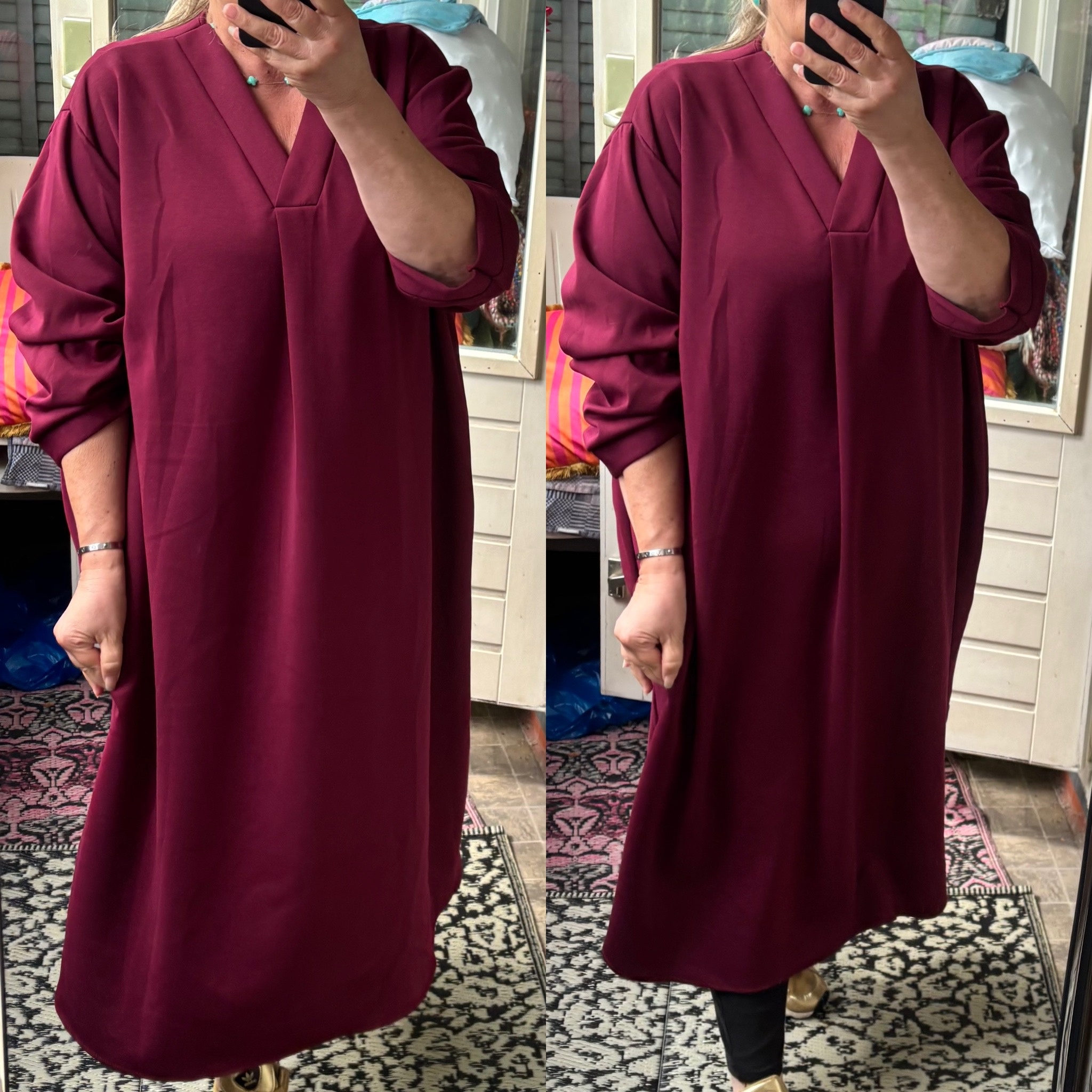 SWEATER DRESS BIG MATEN 50 TOT 56 RUIM