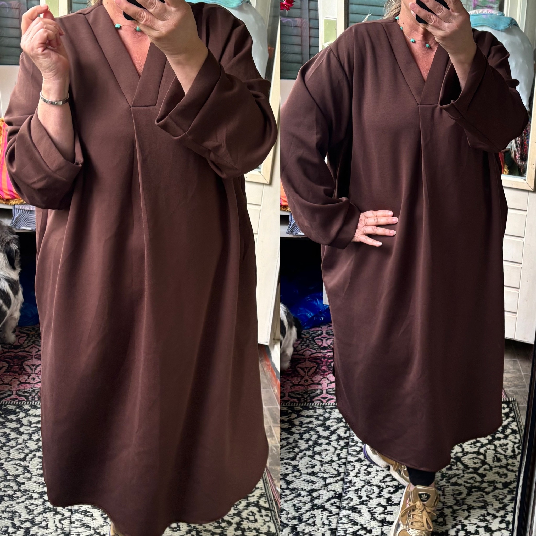 SWEATER DRESS BIG MATEN 50 TOT 56 RUIM