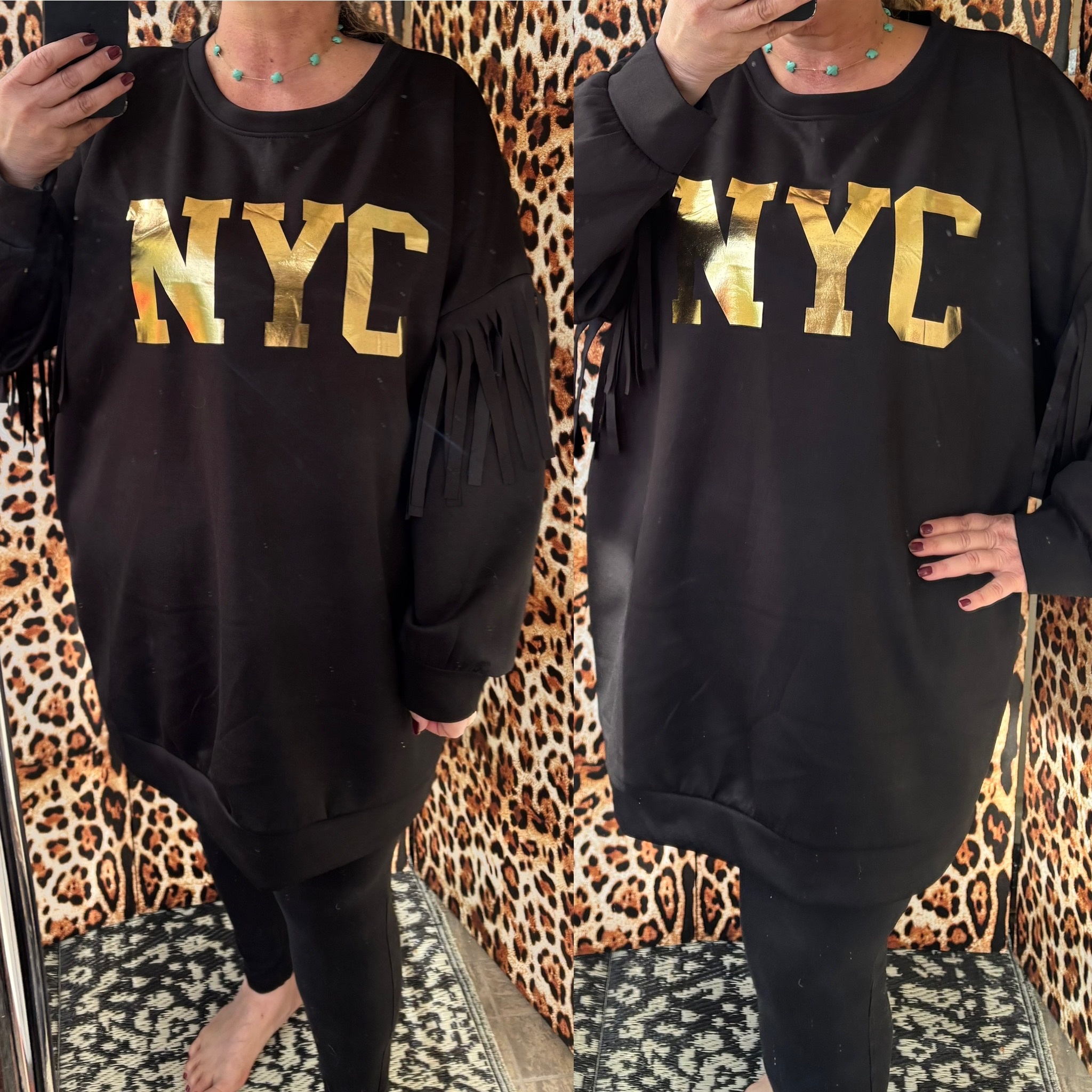 NYC SWEATER FRANJE MATEN 46/48 TOT 52/54