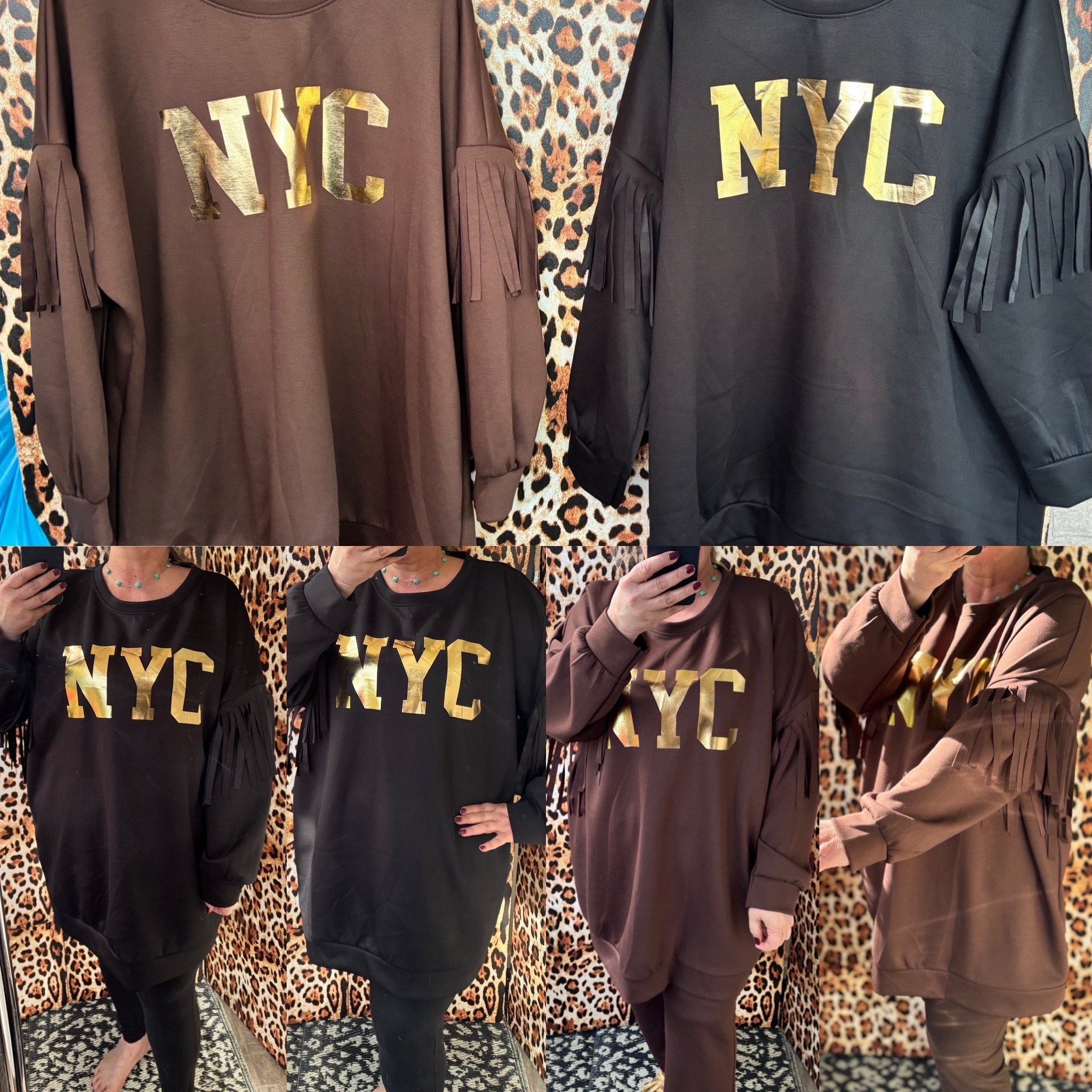 NYC SWEATER FRANJE MATEN 46/48 TOT 52/54