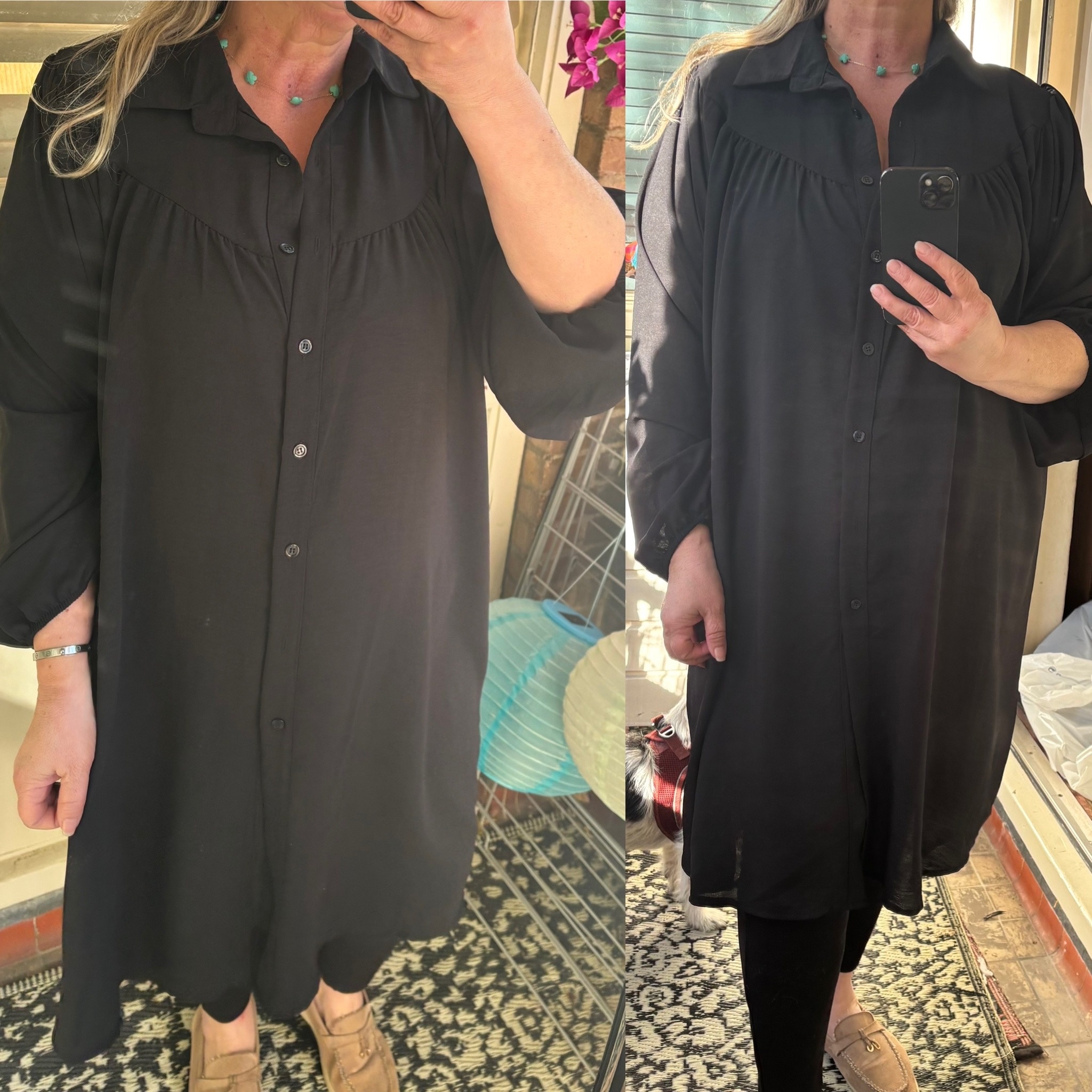 LANGE BLOUSE CARINE MATEN 46/48 TOT 54/56