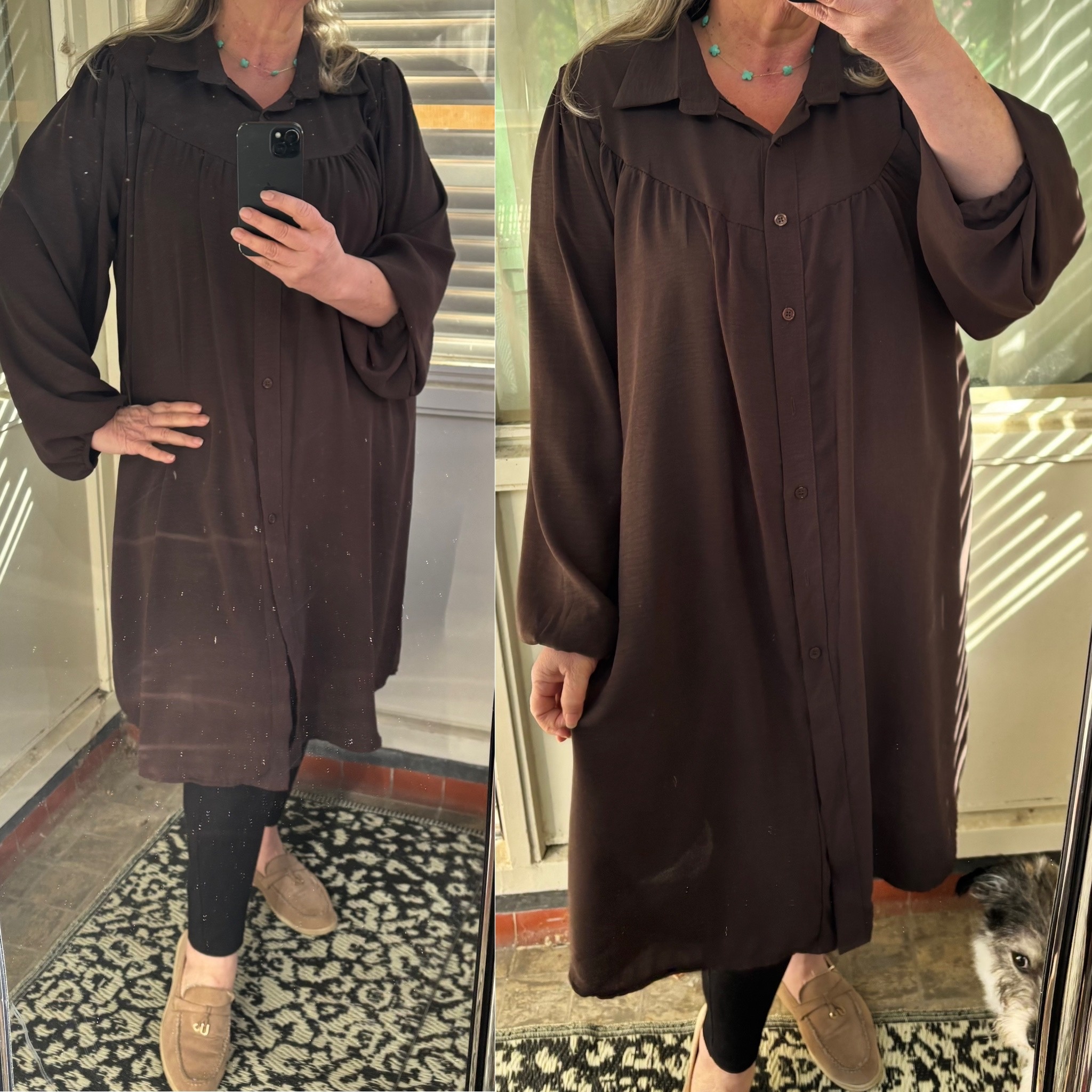 LANGE BLOUSE CARINE MATEN 46/48 TOT 54/56