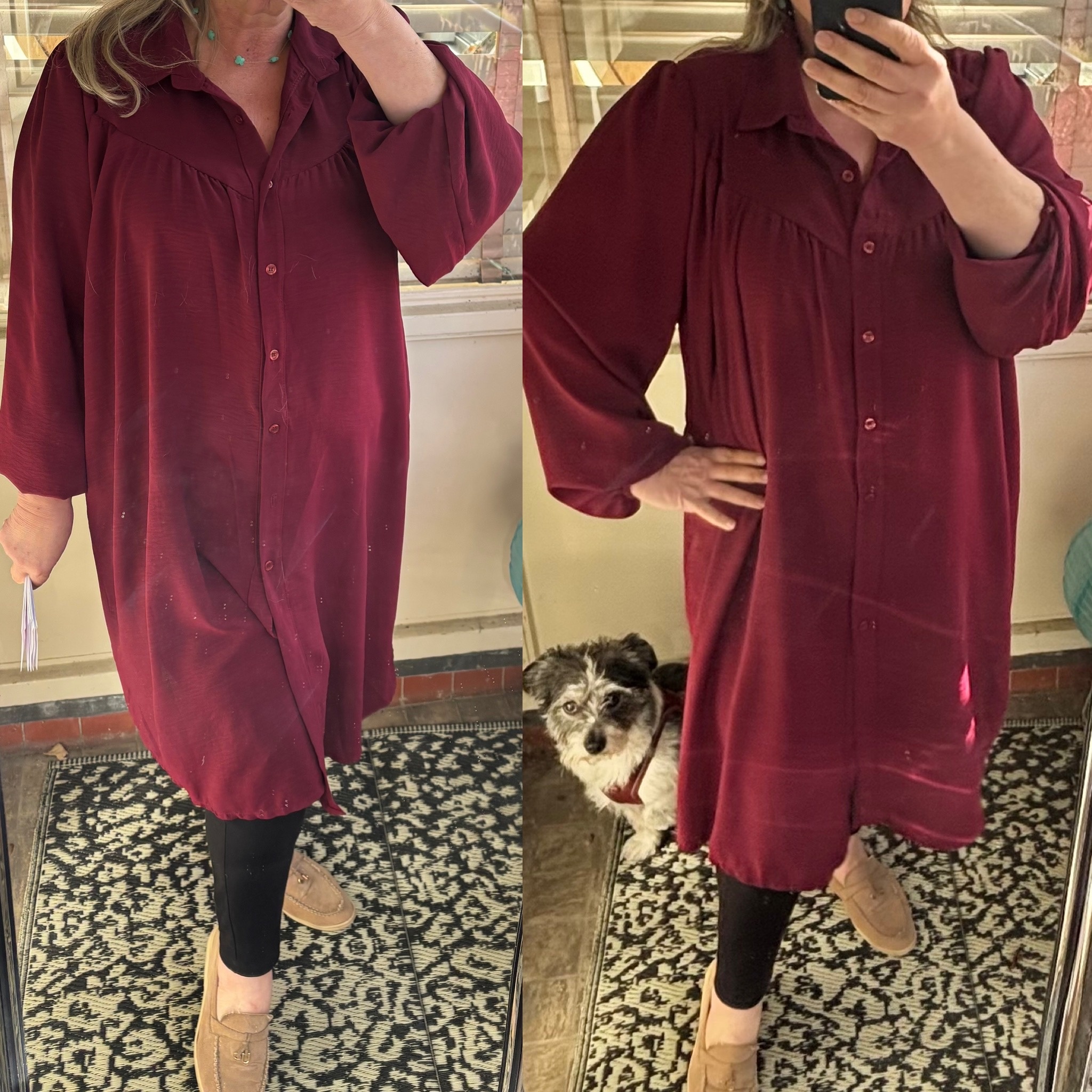 LANGE BLOUSE CARINE MATEN 46/48 TOT 54/56