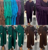 LANG VEST 127 CM FRANJE MOUW MATEN 46/48 TOT 54/56