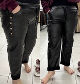 LEATHER LOOK BROEK STOER MATEN 44/46 tot 50 kleine 52