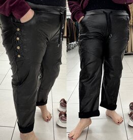 LEATHER LOOK BROEK STOER MATEN 44/46 tot 50 kleine 52