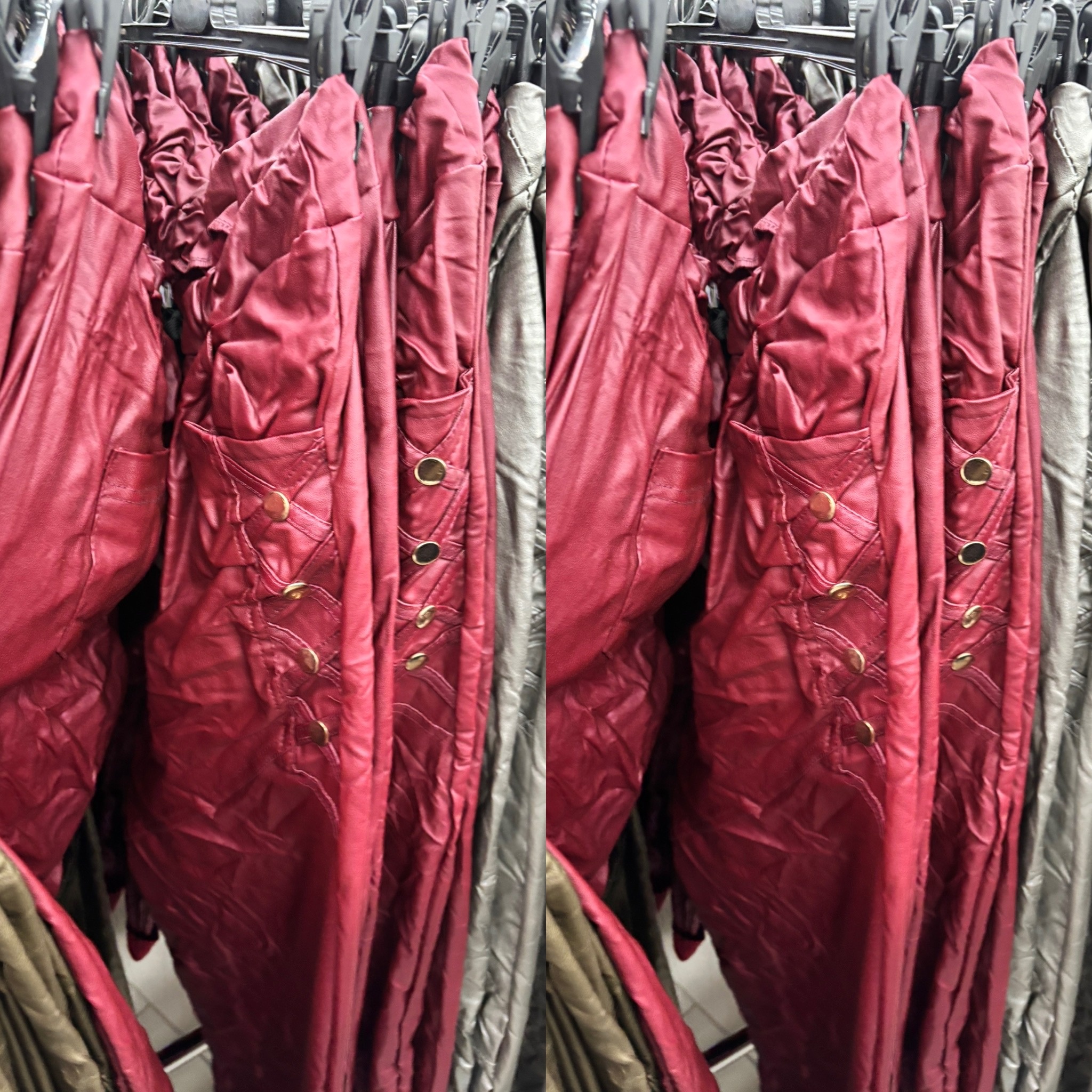 LEATHER LOOK BROEK STOER MATEN 44/46 tot 50 kleine 52