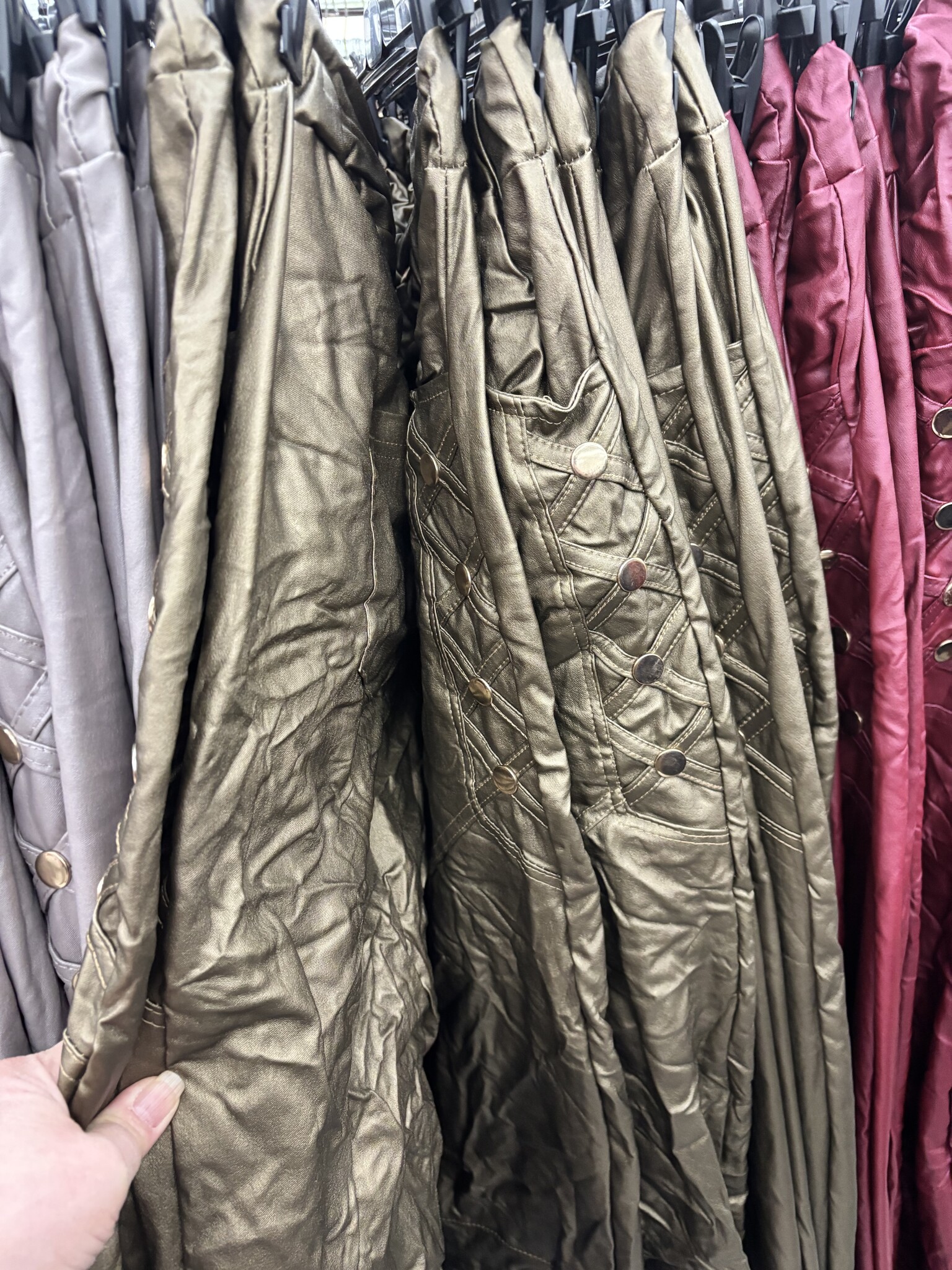 LEATHER LOOK BROEK STOER MATEN 44/46 tot 50 kleine 52