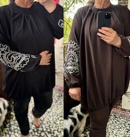 BOHO BOORDJE  ZILVER DETAIL MATEN 46/48 TOT 54 RUIM