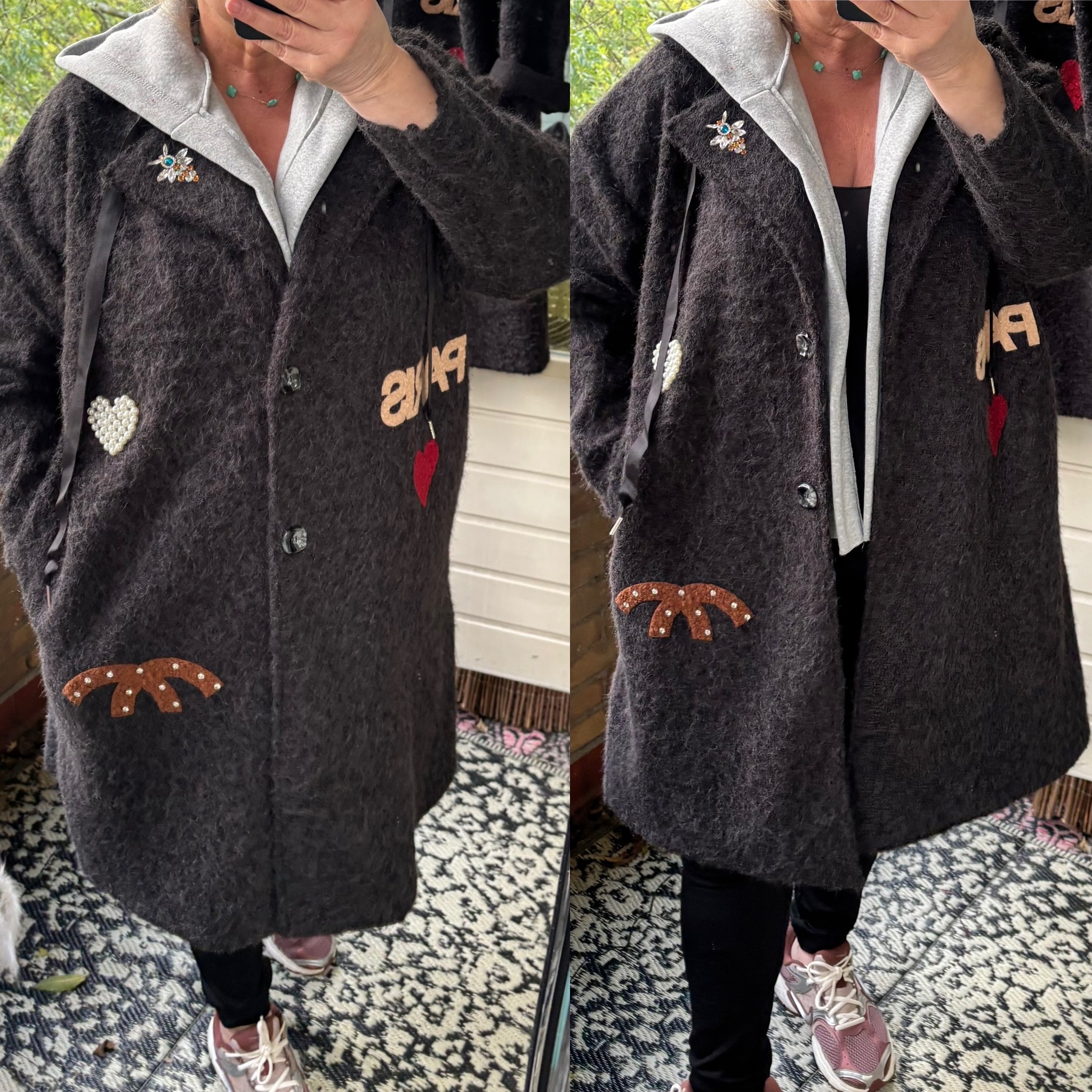 JASJE PARIS HOODY BLING MATEN 44 TOT 50/52