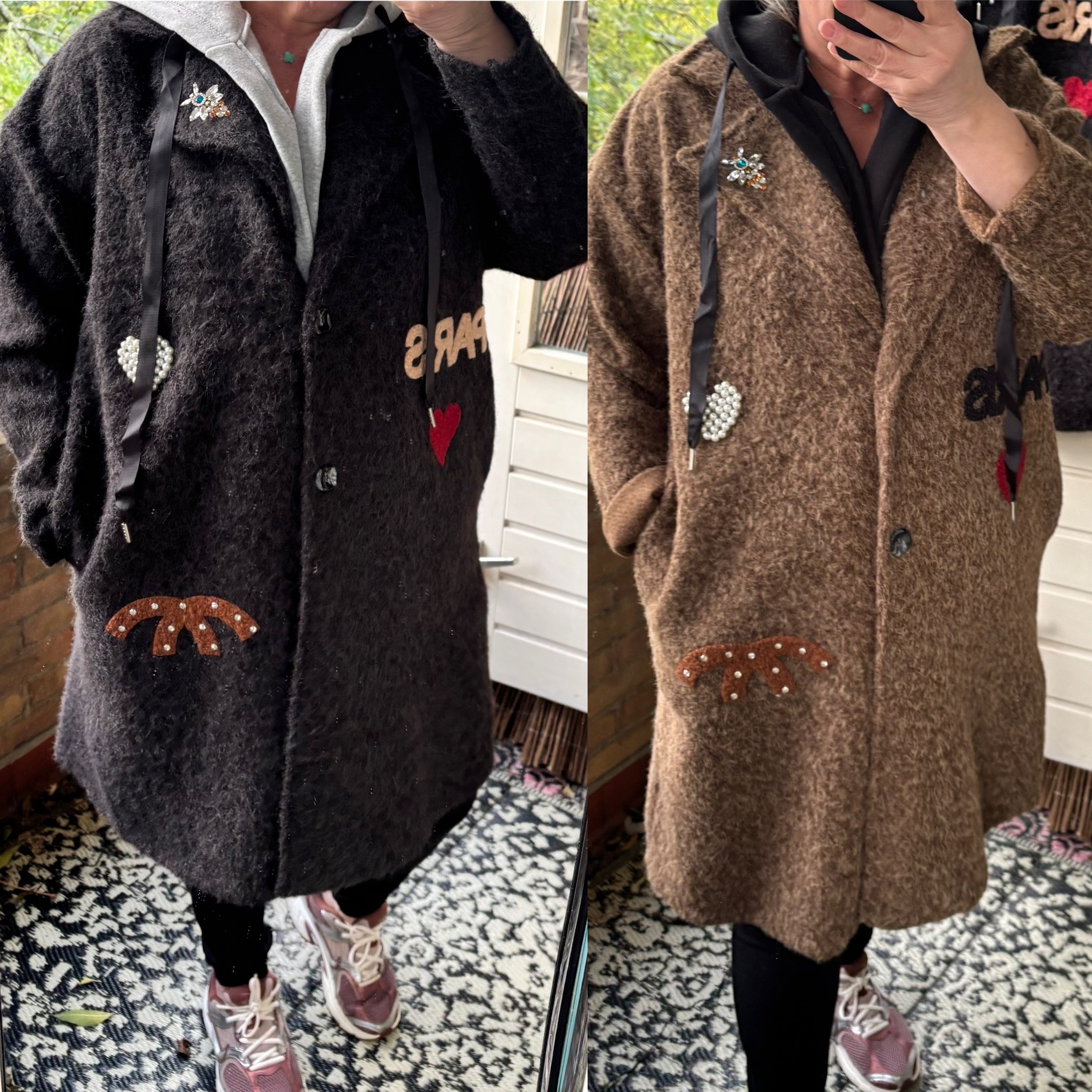 JASJE PARIS HOODY BLING MATEN 44 TOT 50/52