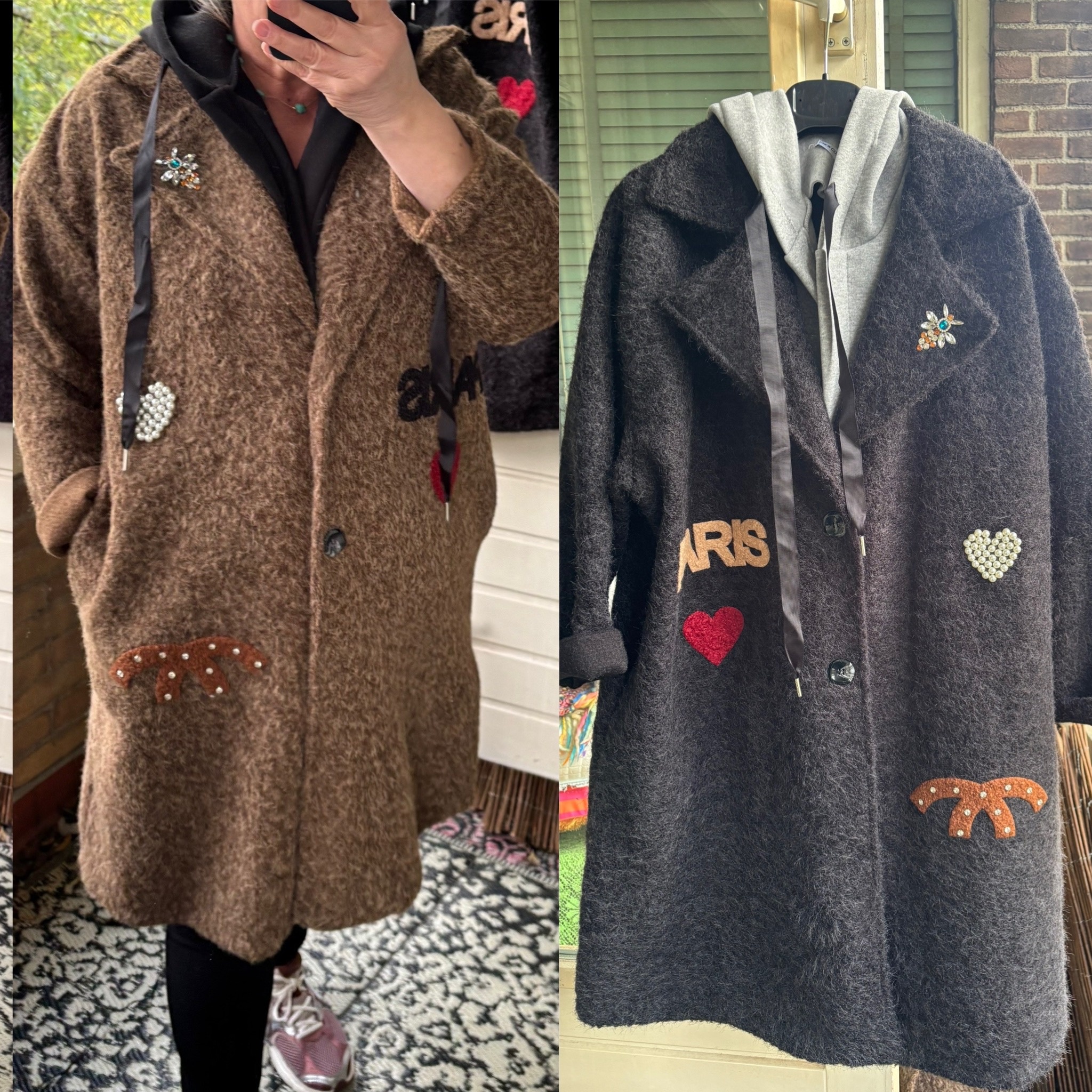 JASJE PARIS HOODY BLING MATEN 44 TOT 50/52