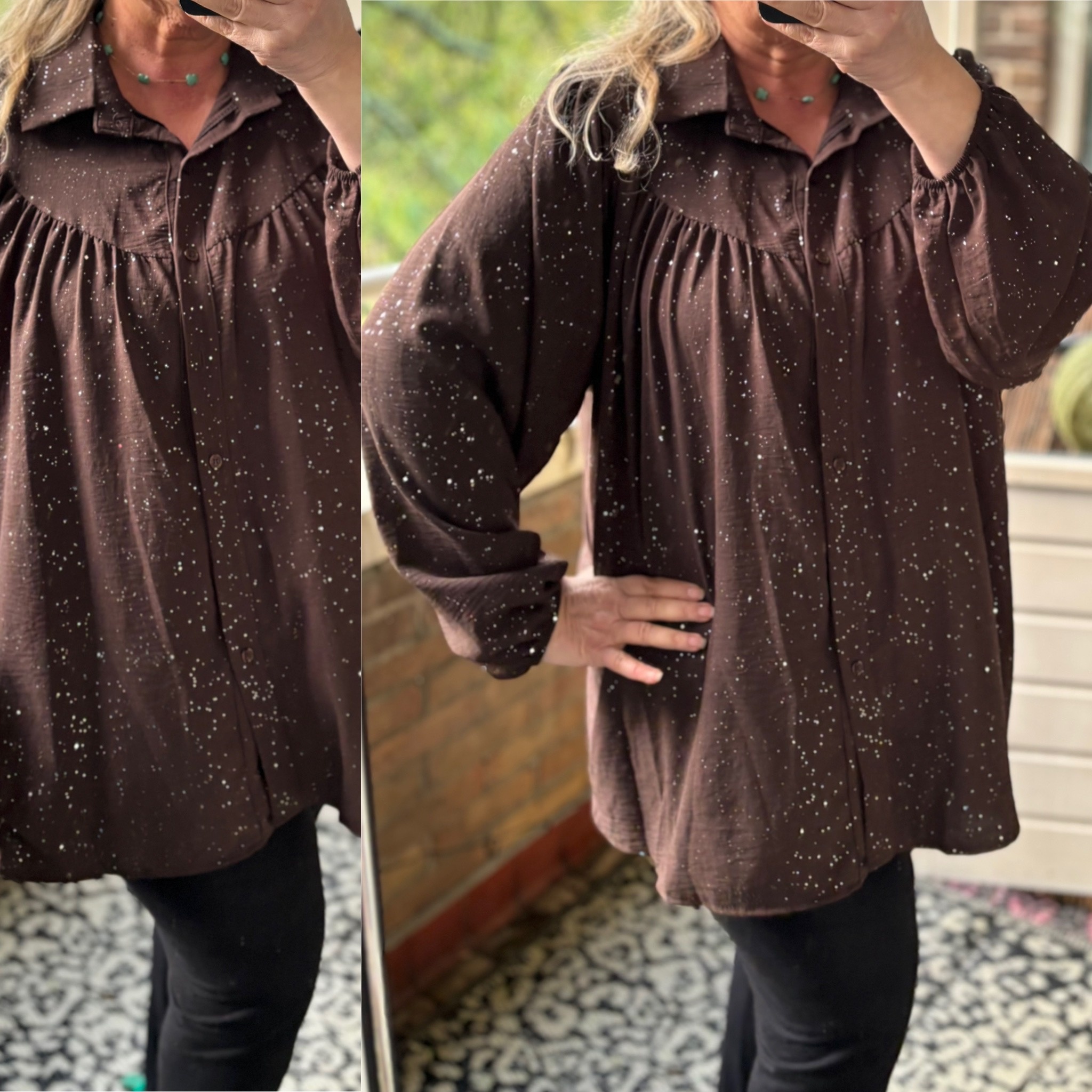 BLOUSE CHIQUE GLINSTER MATEN 44 TOT 52/54