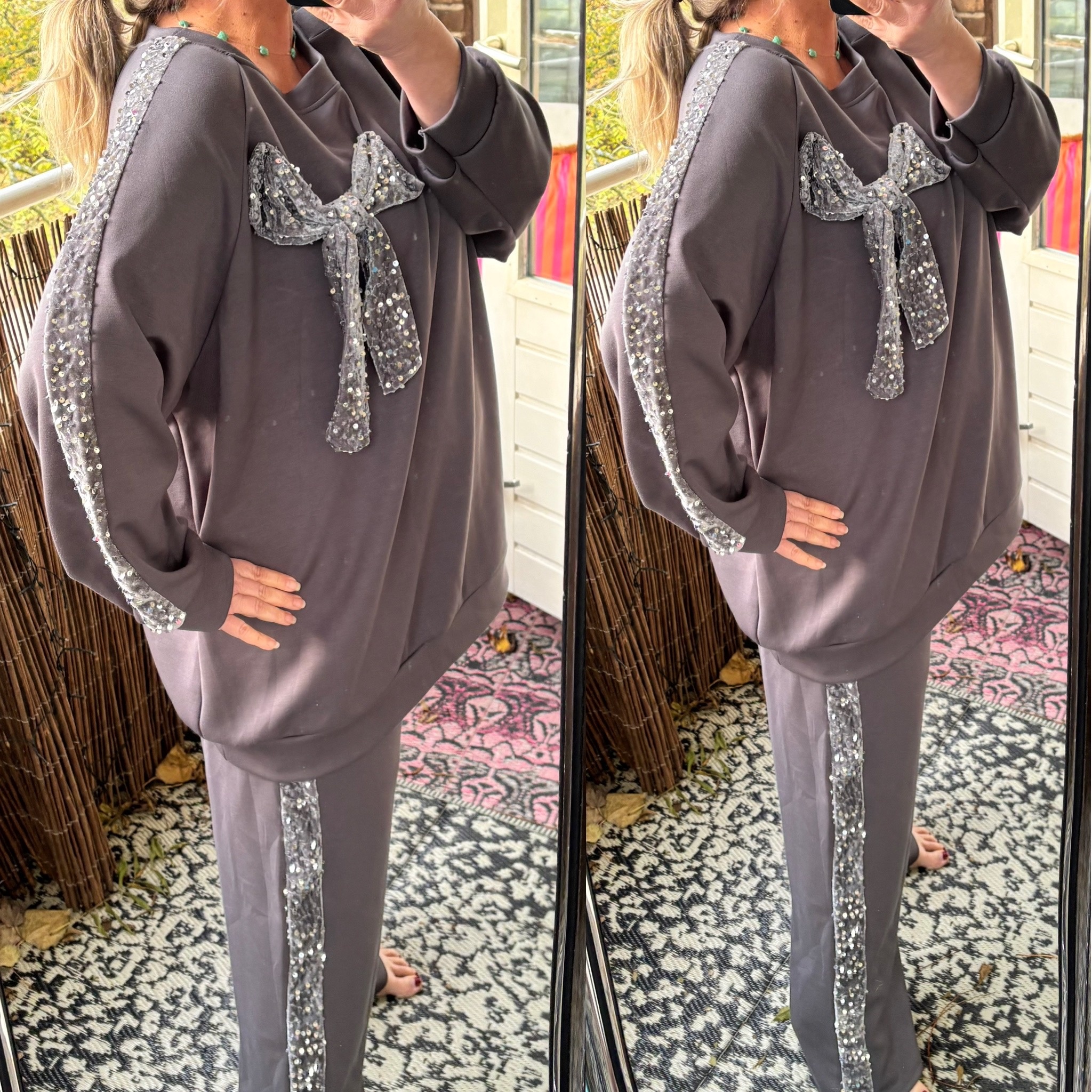 HEERLIJK HUISPAK BLING STRIK MATEN 48 TOT 54/56