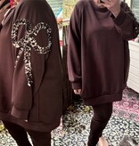 SWEATER ARM PANTER STRIK MATEN 44/46 TOT RUIME 52