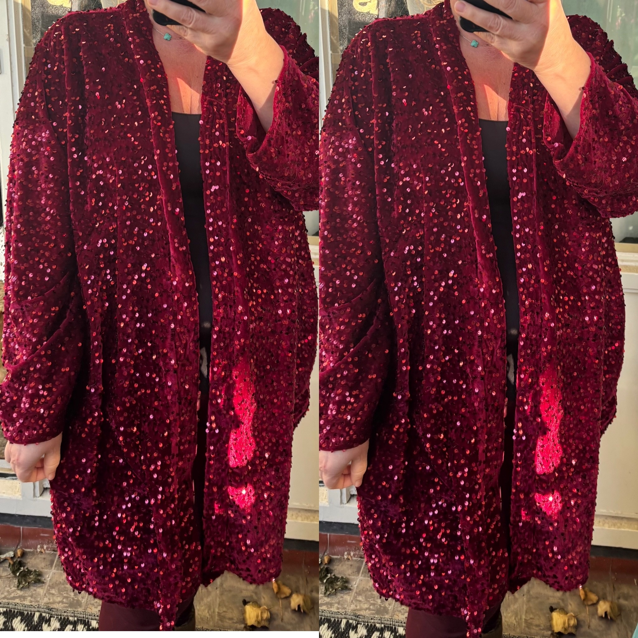 VEST PAILLET BLING MATEN 46 TOT 54