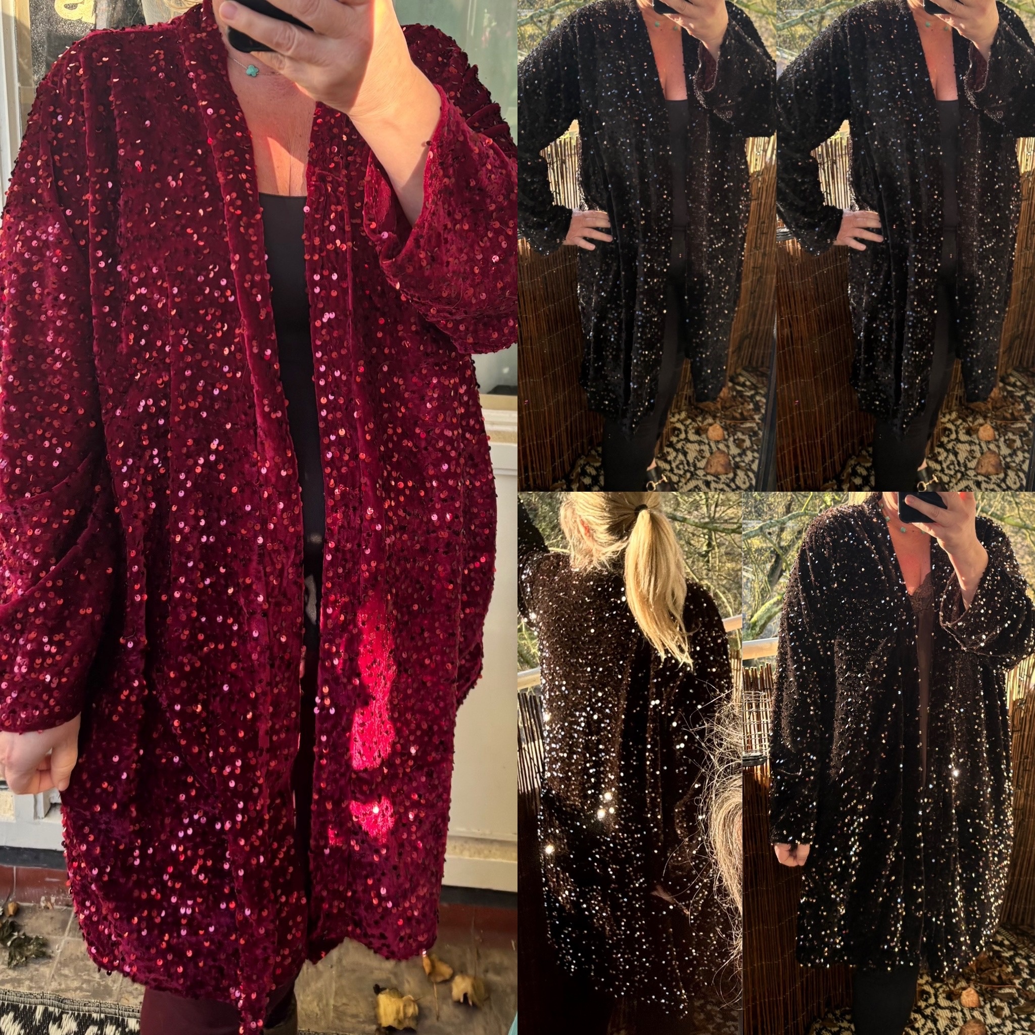 VEST PAILLET BLING MATEN 46 TOT 54