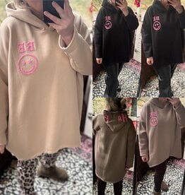 BE HAPPY HOODIE MATEN 44 TOT 52/54