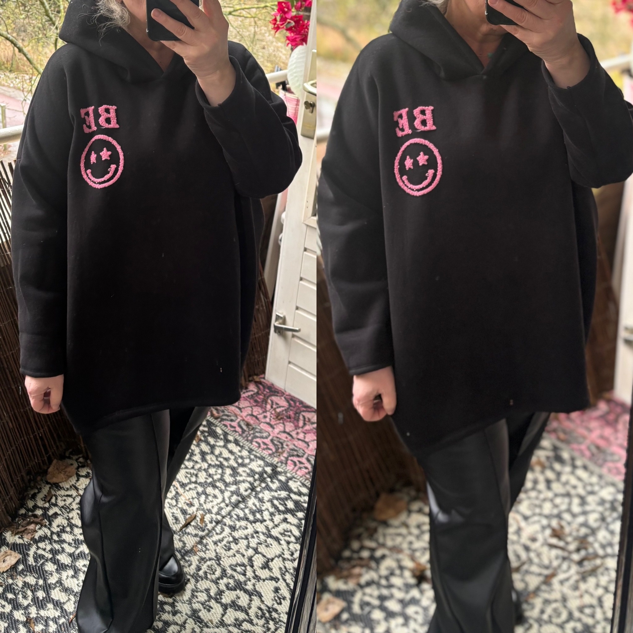 BE HAPPY HOODIE MATEN 44 TOT 52/54