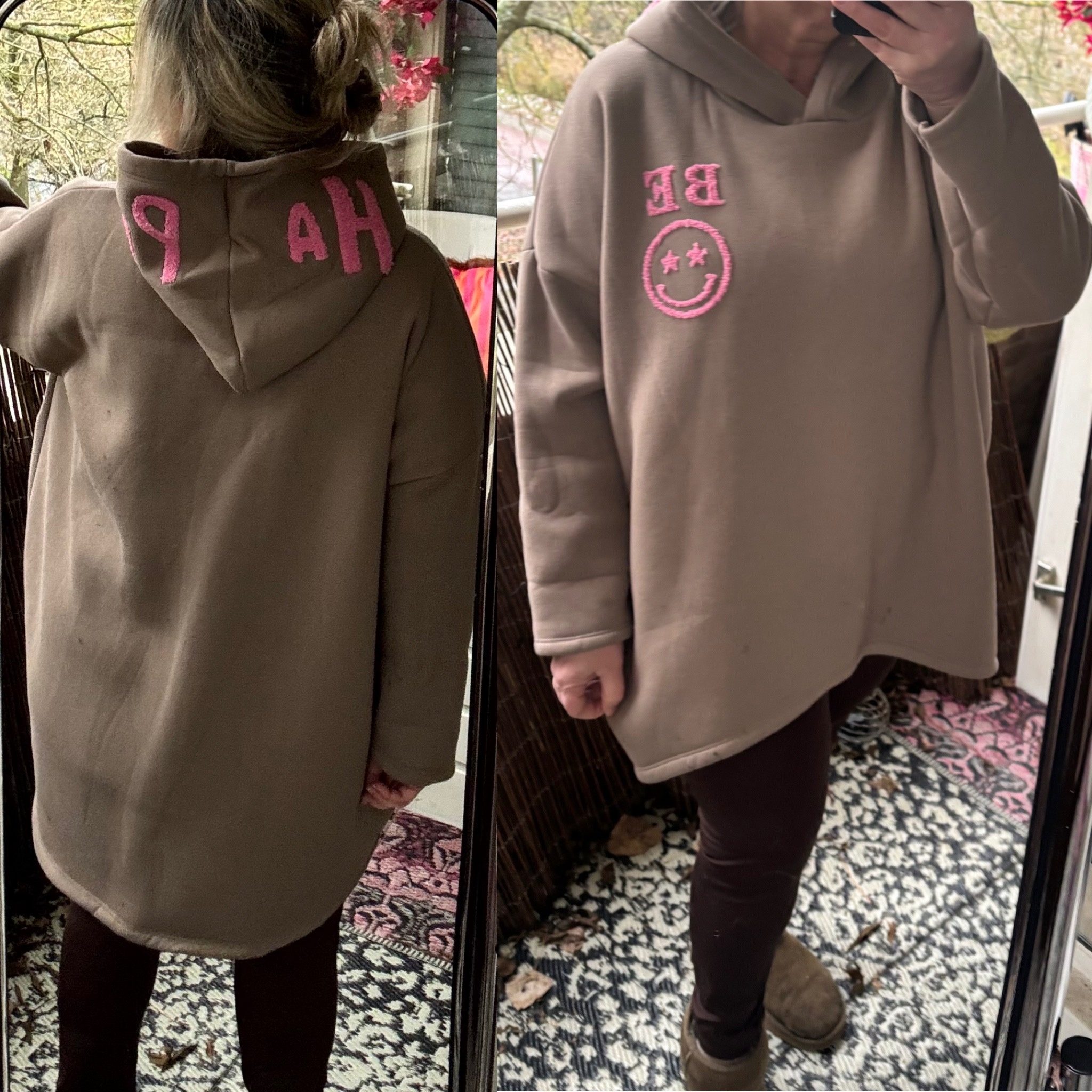 BE HAPPY HOODIE MATEN 44 TOT 52/54