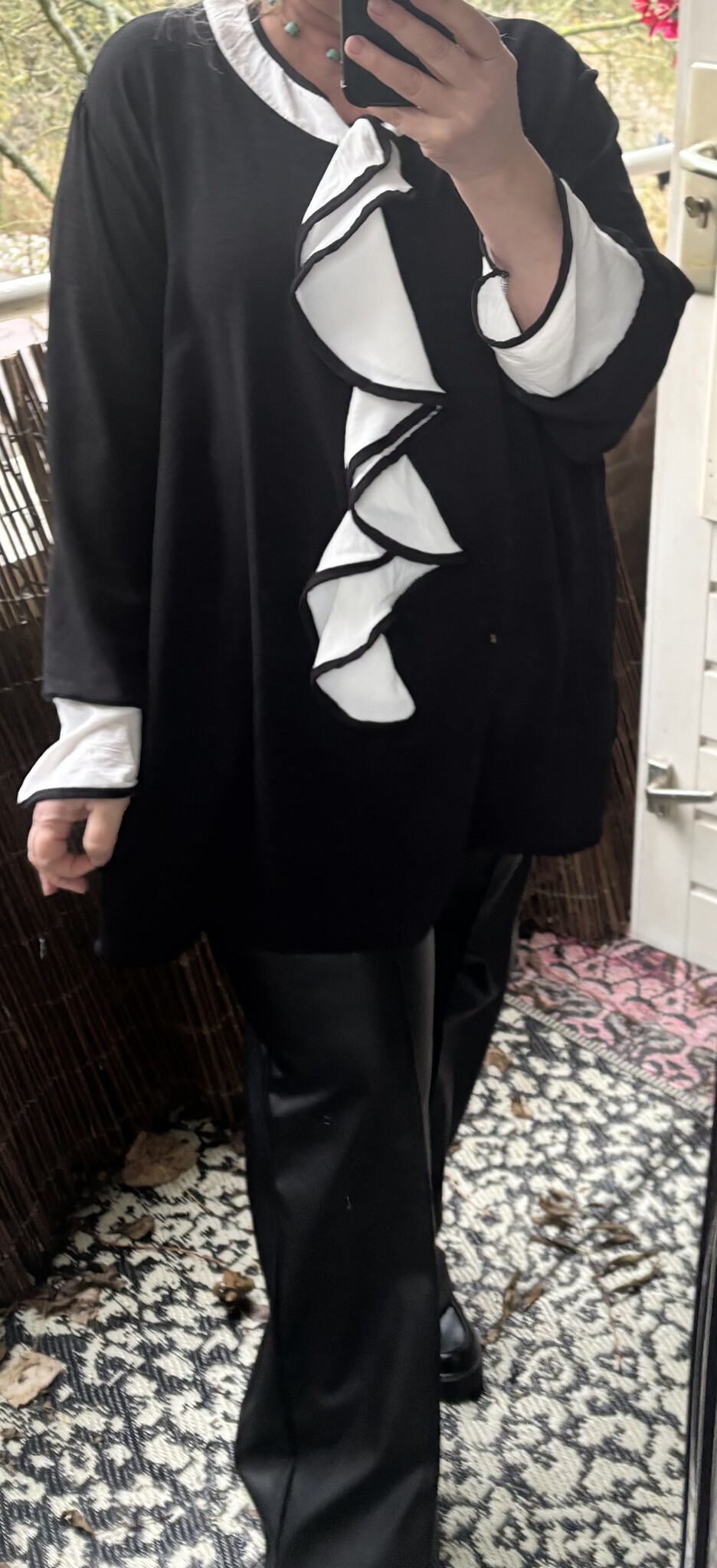 BROEK HIP 25/26 LEATHER LOOK MATEN 44 TOT 48/50