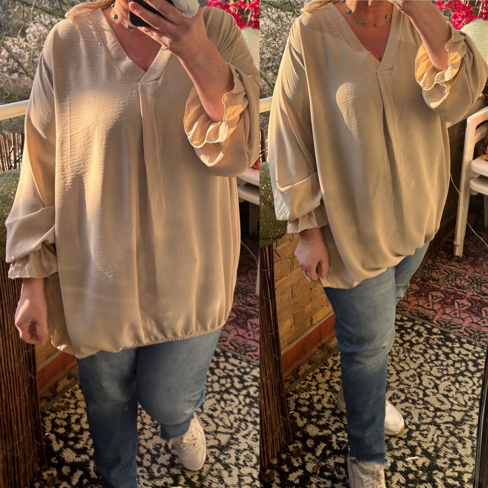 V HALS BOHO MATEN 44 TOT 52+