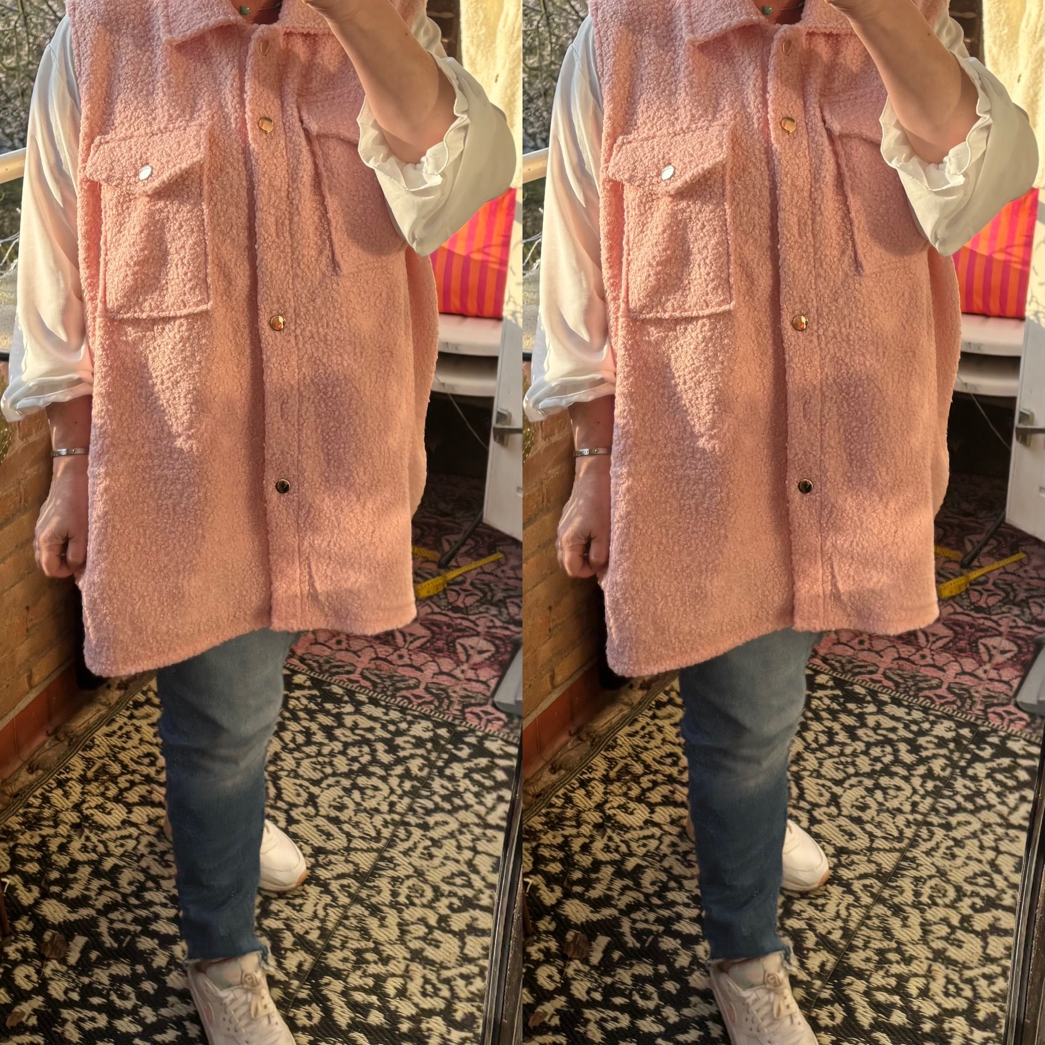 Teddy gilet maten 48 tot 54/56