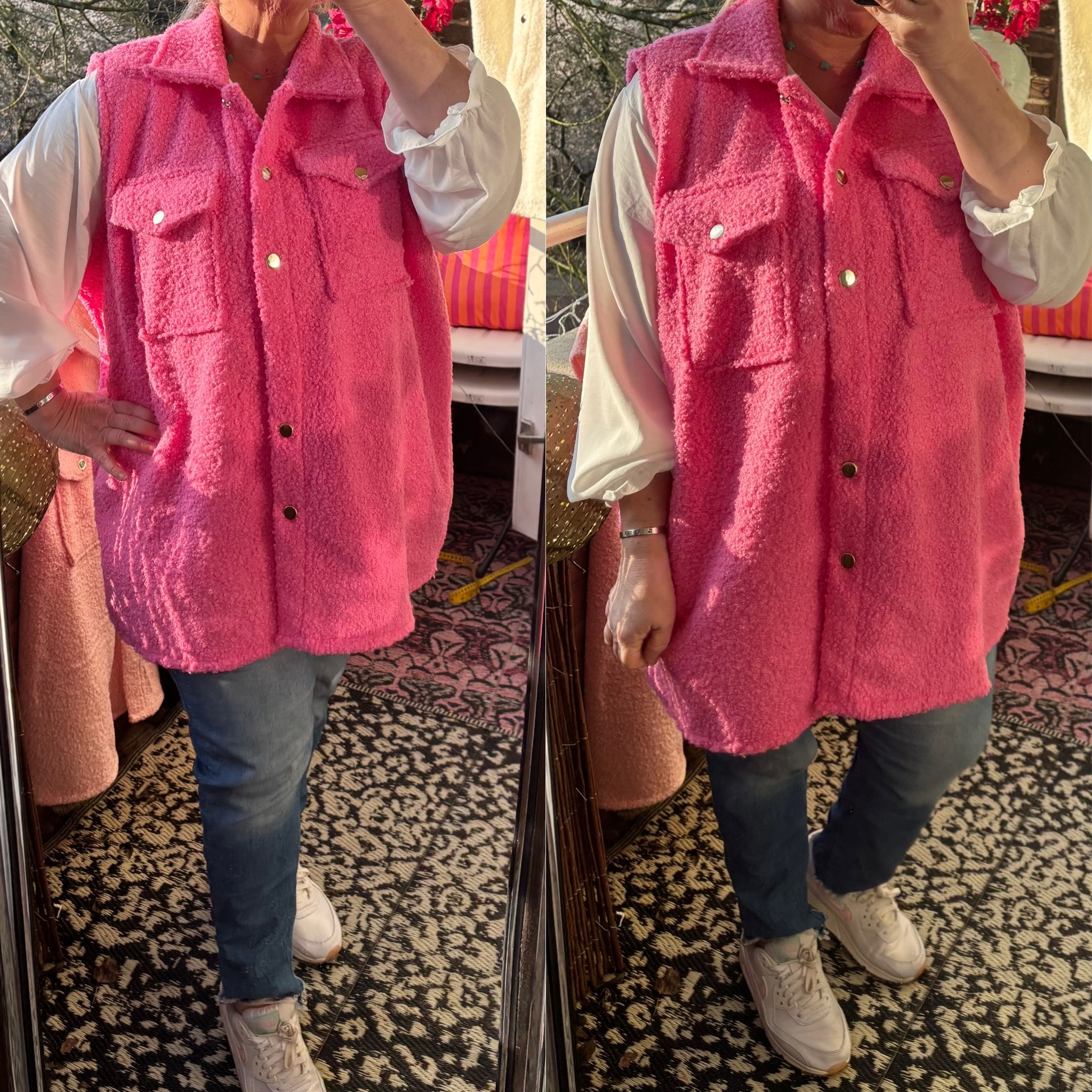 Teddy gilet maten 48 tot 54/56