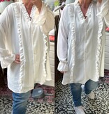 BLOUSE RUFFIE MATEN 48/50 TOT 54/56