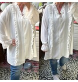 BLOUSE RUFFIE MATEN 48/50 TOT 54/56