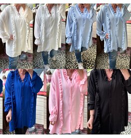 BLOUSE RUFFIE MATEN 48/50 TOT 54/56